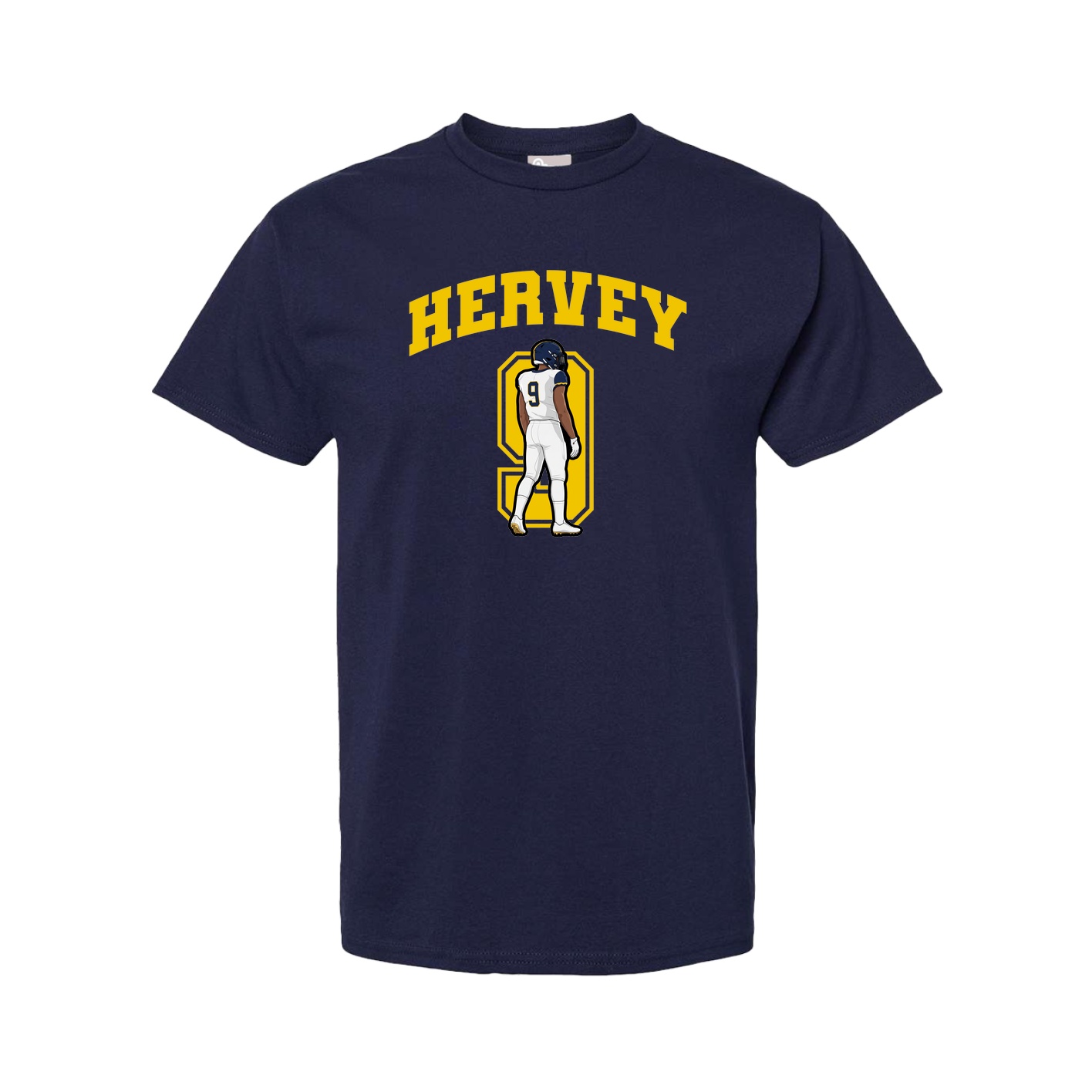 Youth Tee — Number in Navy