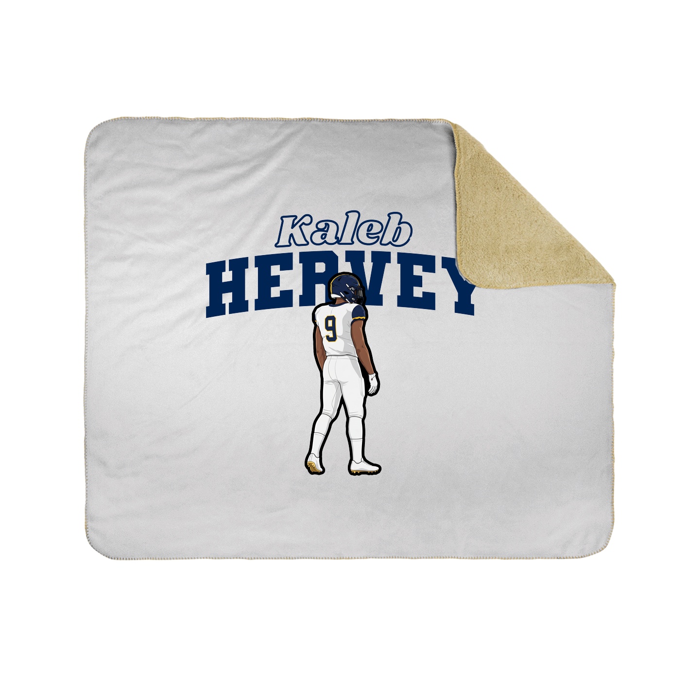 Throw Blanket — Name Arch in White