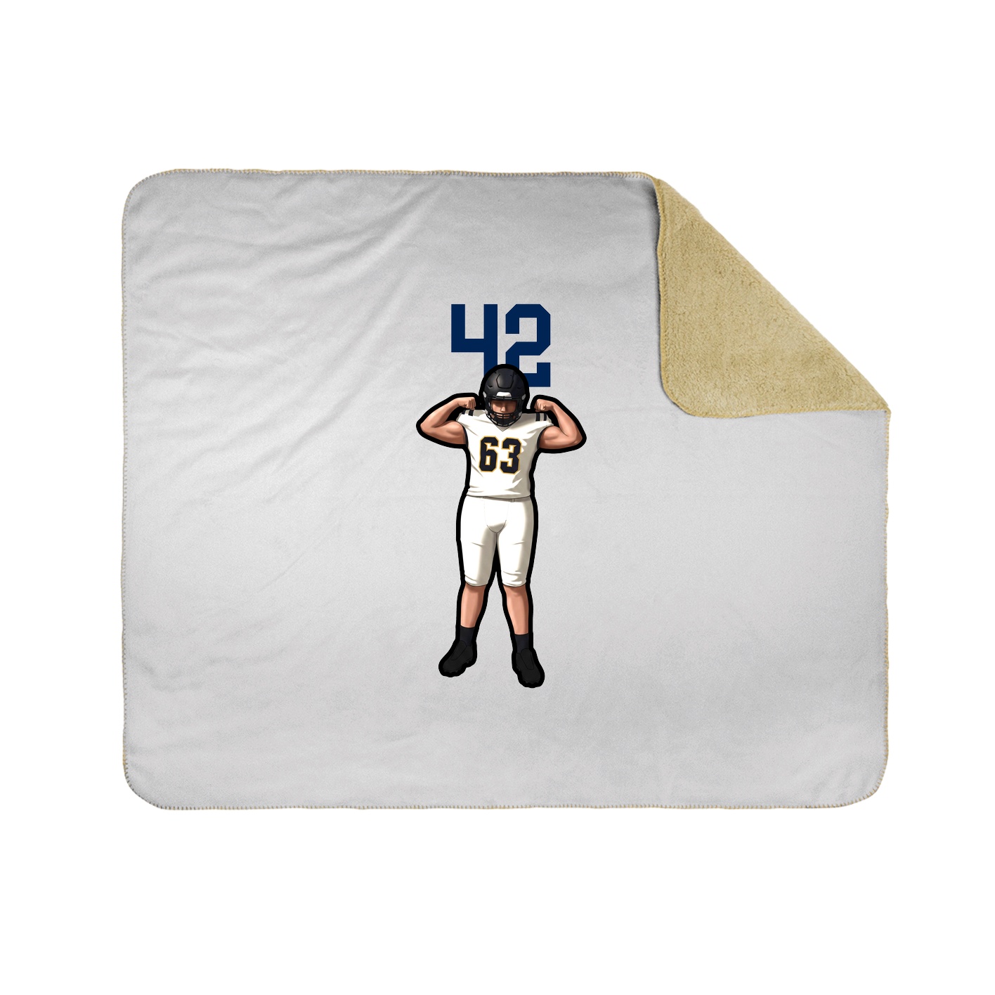 Throw Blanket — Number Top in White