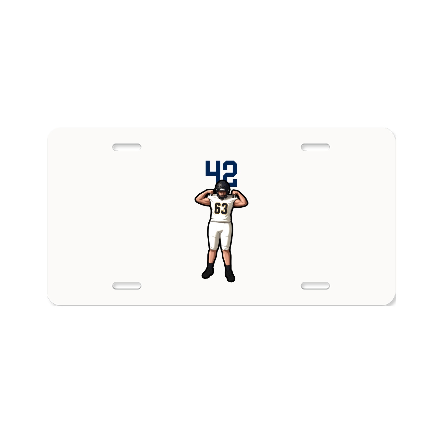 License Plate — Number Top in Classic