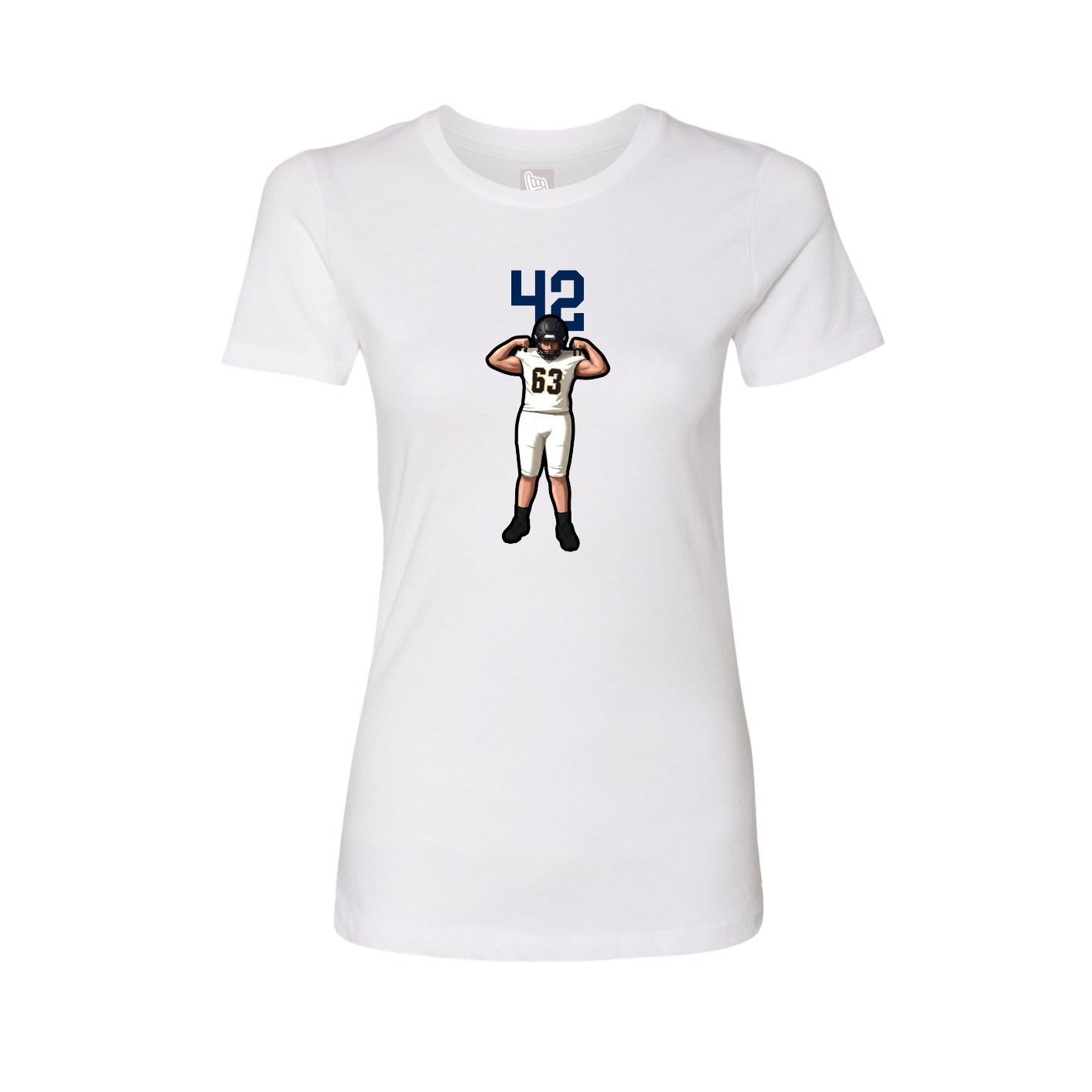 Fitted Women's Tee — Number Top in White