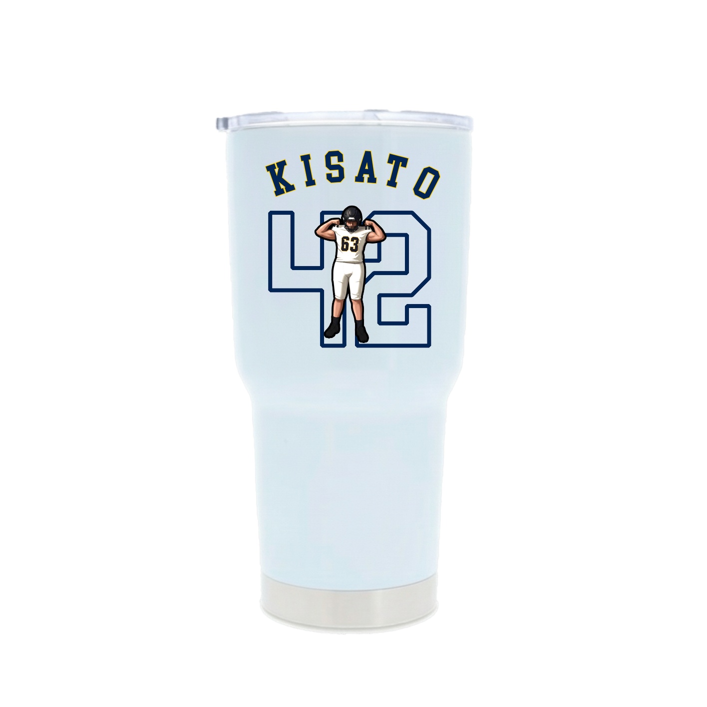 30oz Stainless Steel Tumbler — Shirsey Arch in White