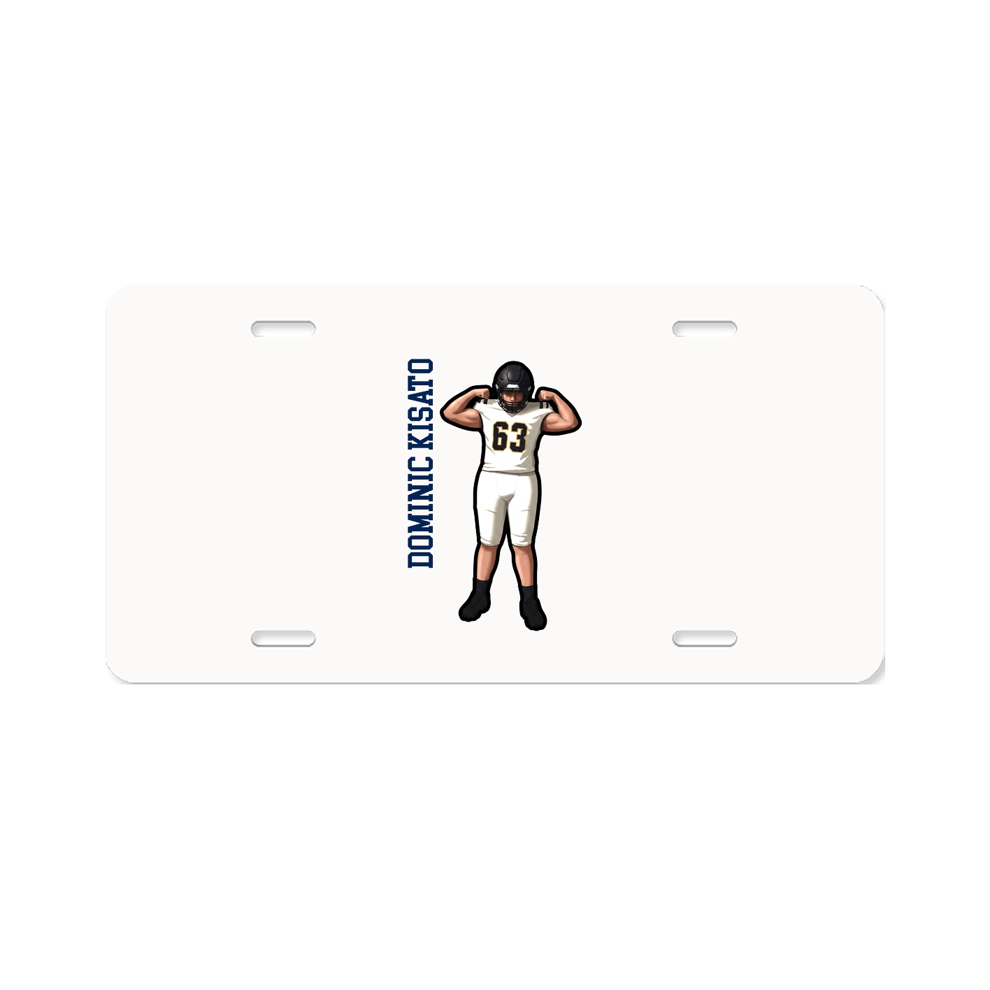License Plate — Name Vertical in Classic