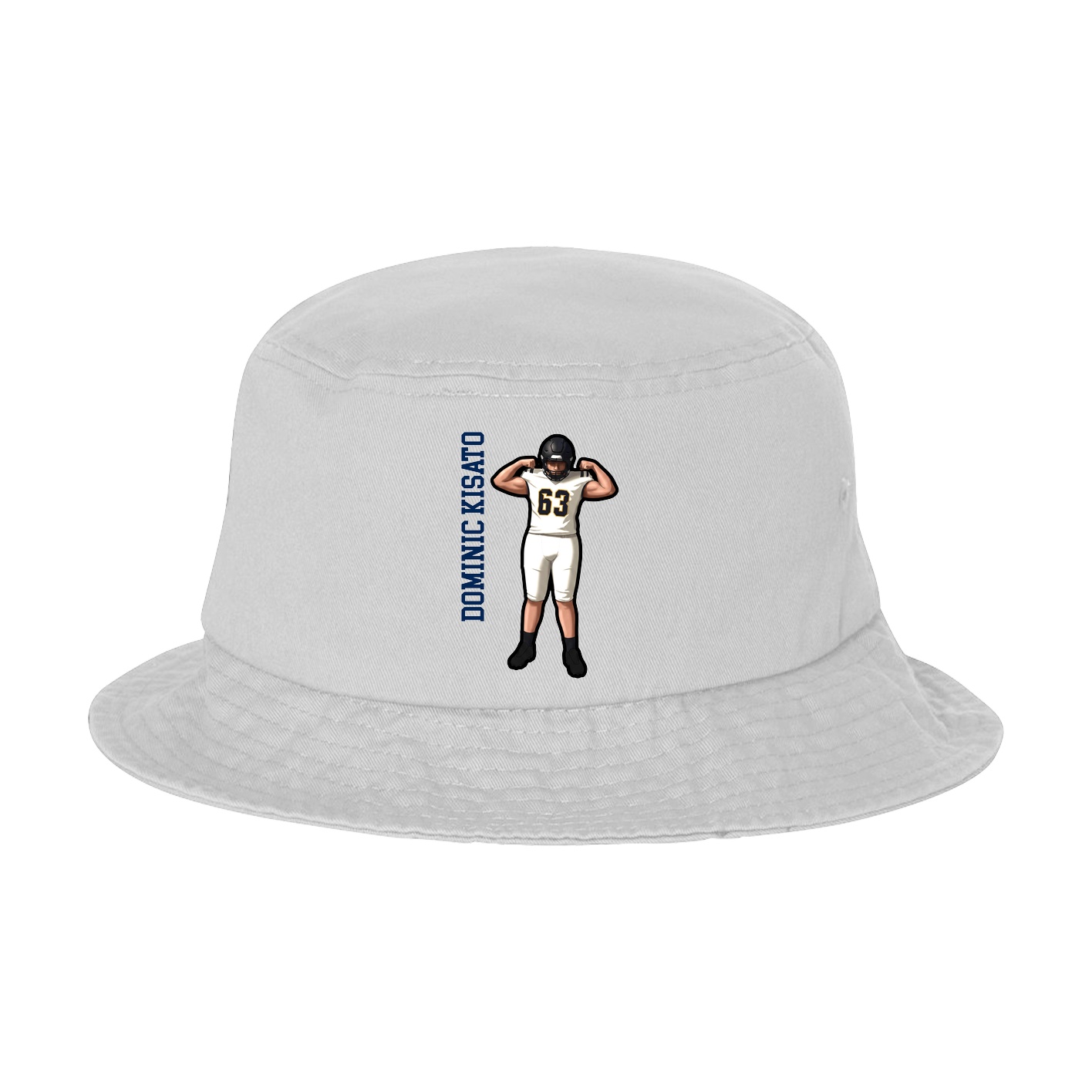 Bucket Cap — Name Vertical in White