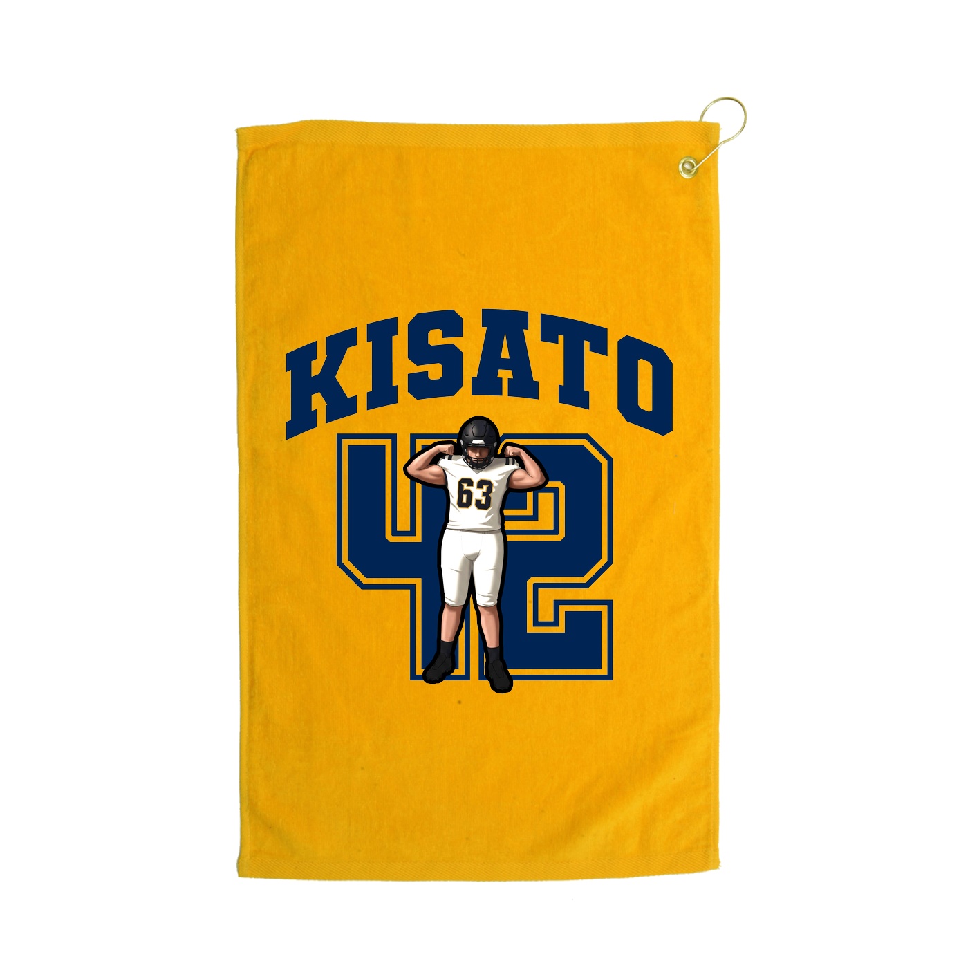 Golf Towel — Number in Gold