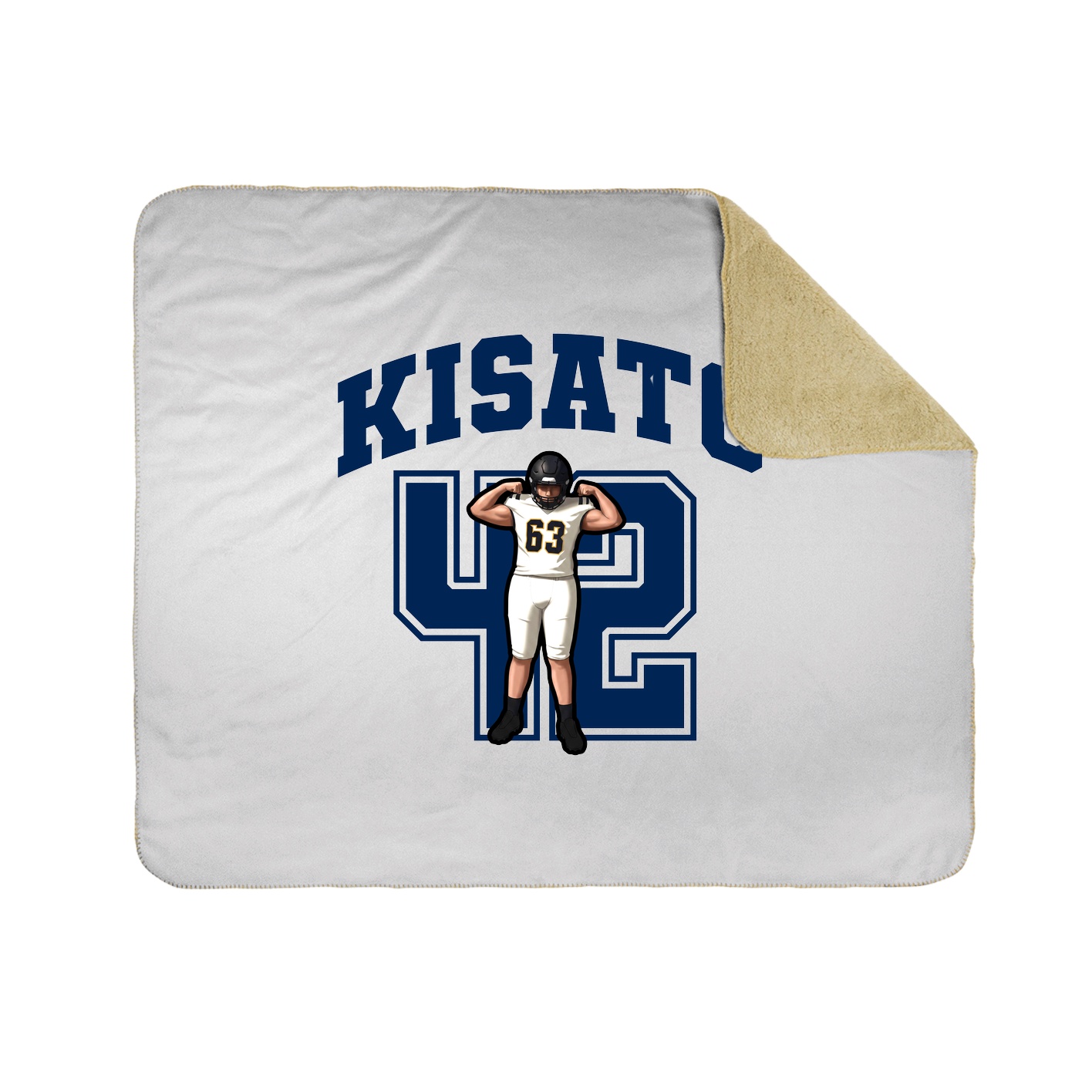 Throw Blanket — Number in White