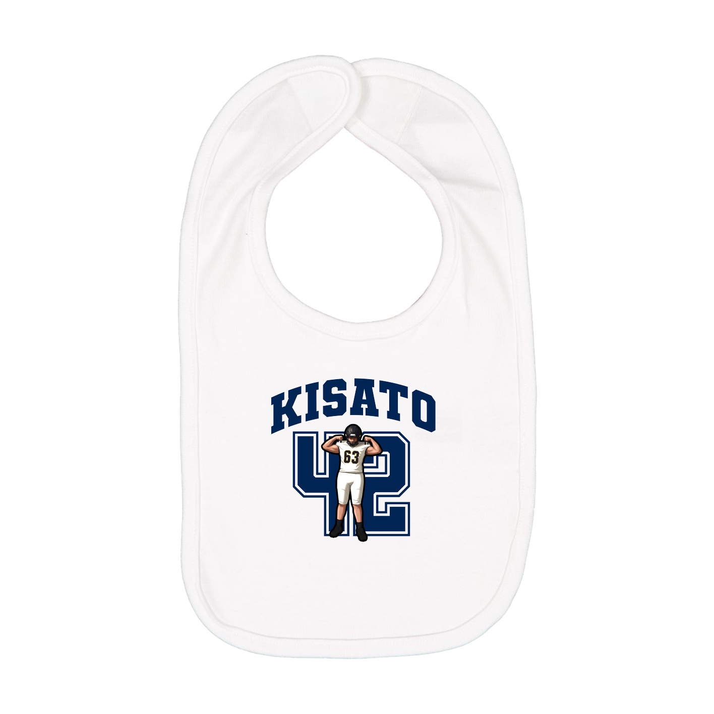 Infant Bib — Number in White