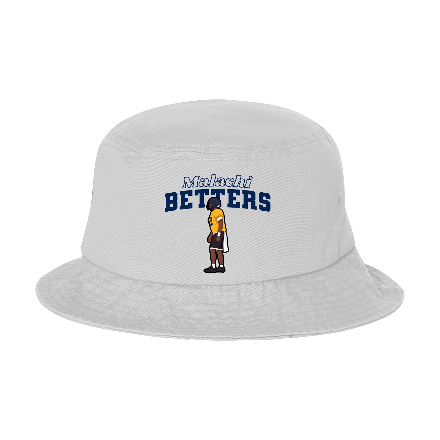 Bucket Cap — Name Arch in White