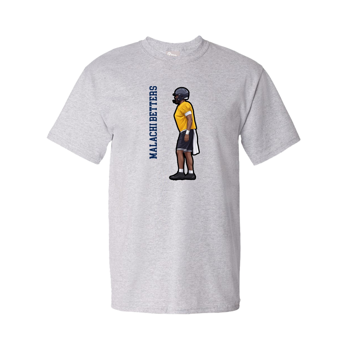 Tee — Name Vertical in Grey