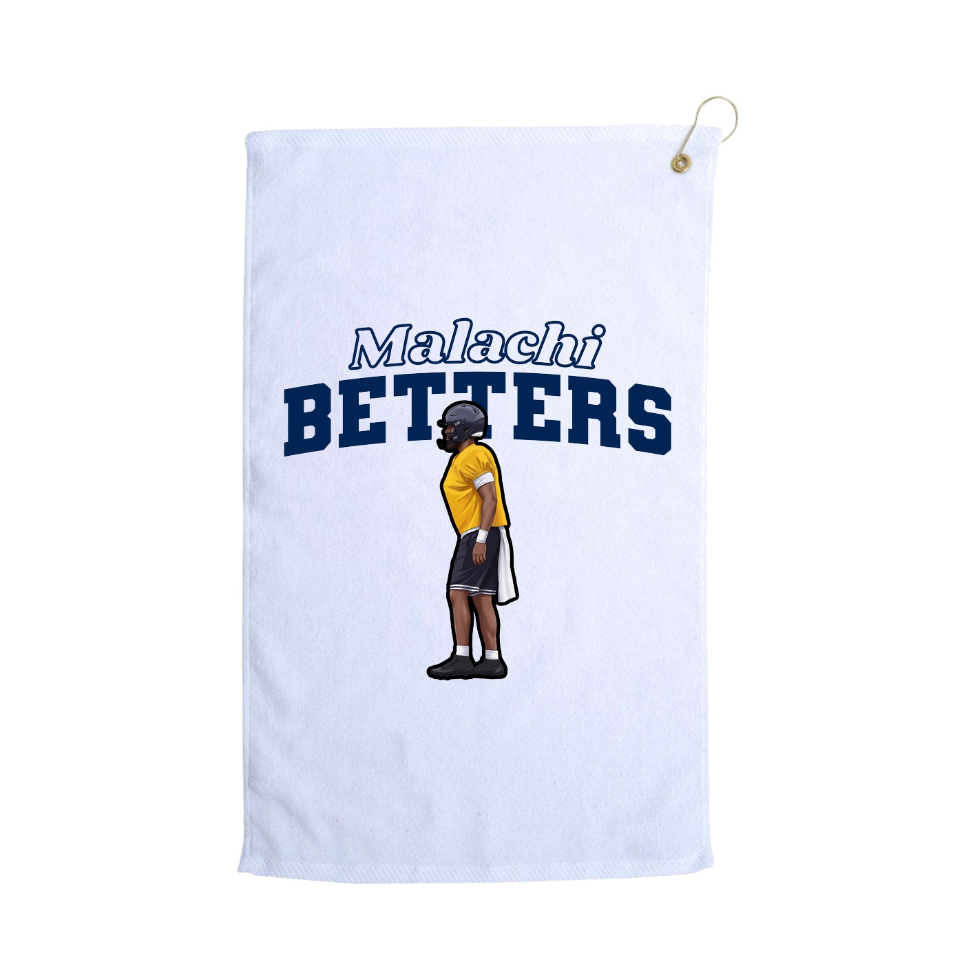 Golf Towel — Name Arch in White