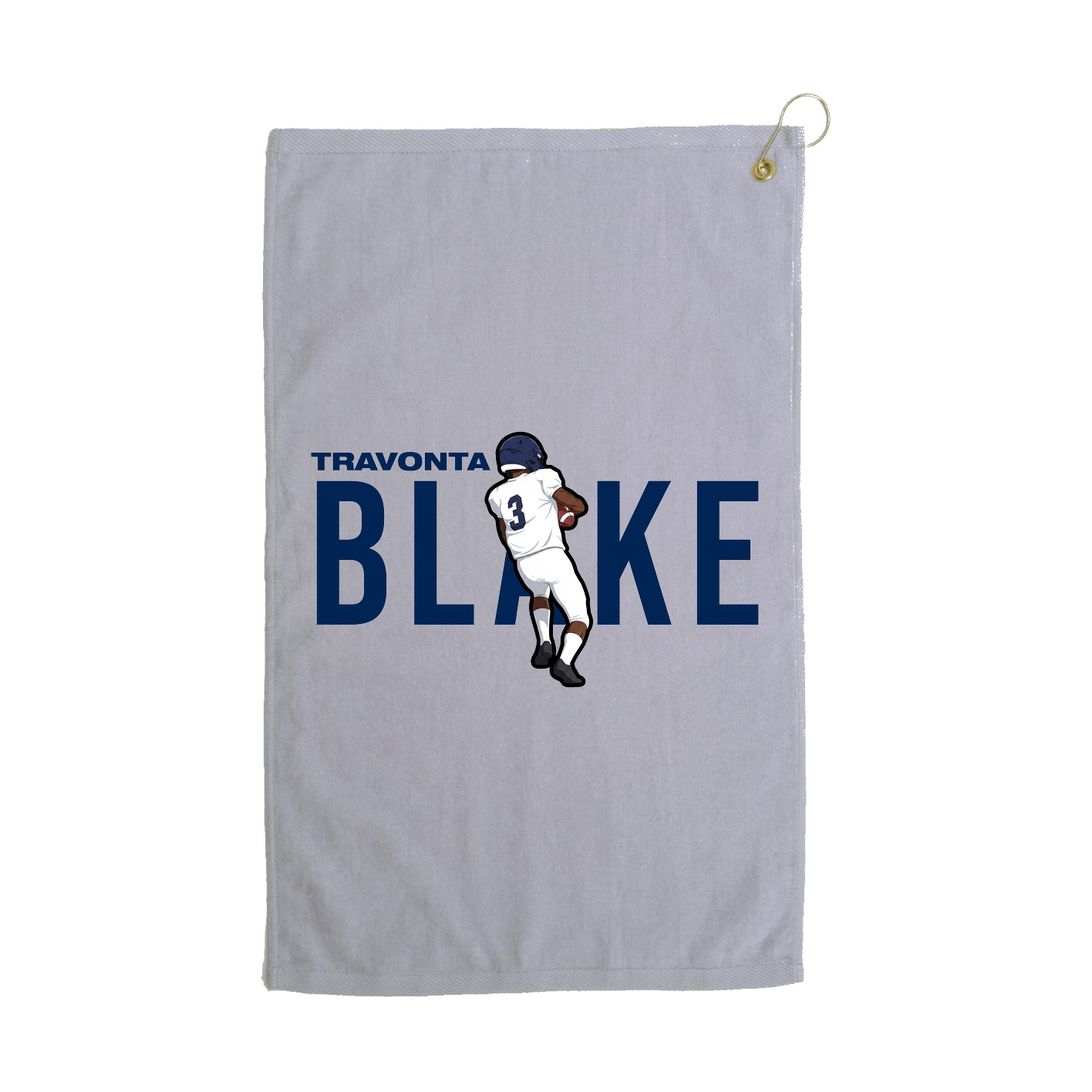 Golf Towel — Player Name in Grey