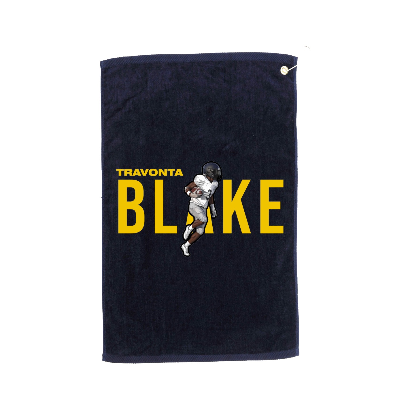 Golf Towel — Player Name in Navy