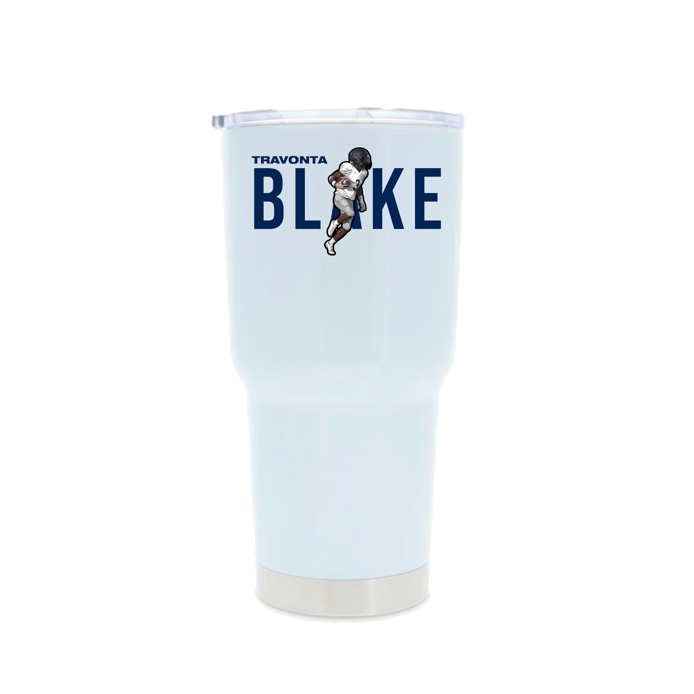 30oz Stainless Steel Tumbler — Player Name in White