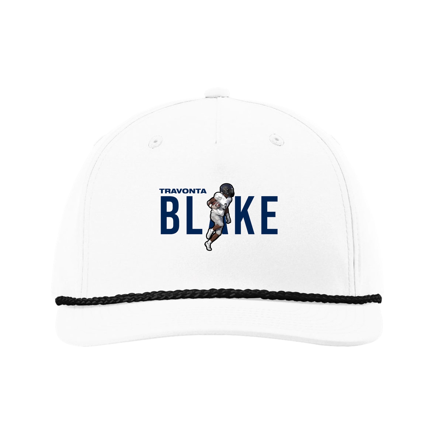 Five-Panel Classic Rope Cap — Player Name in White