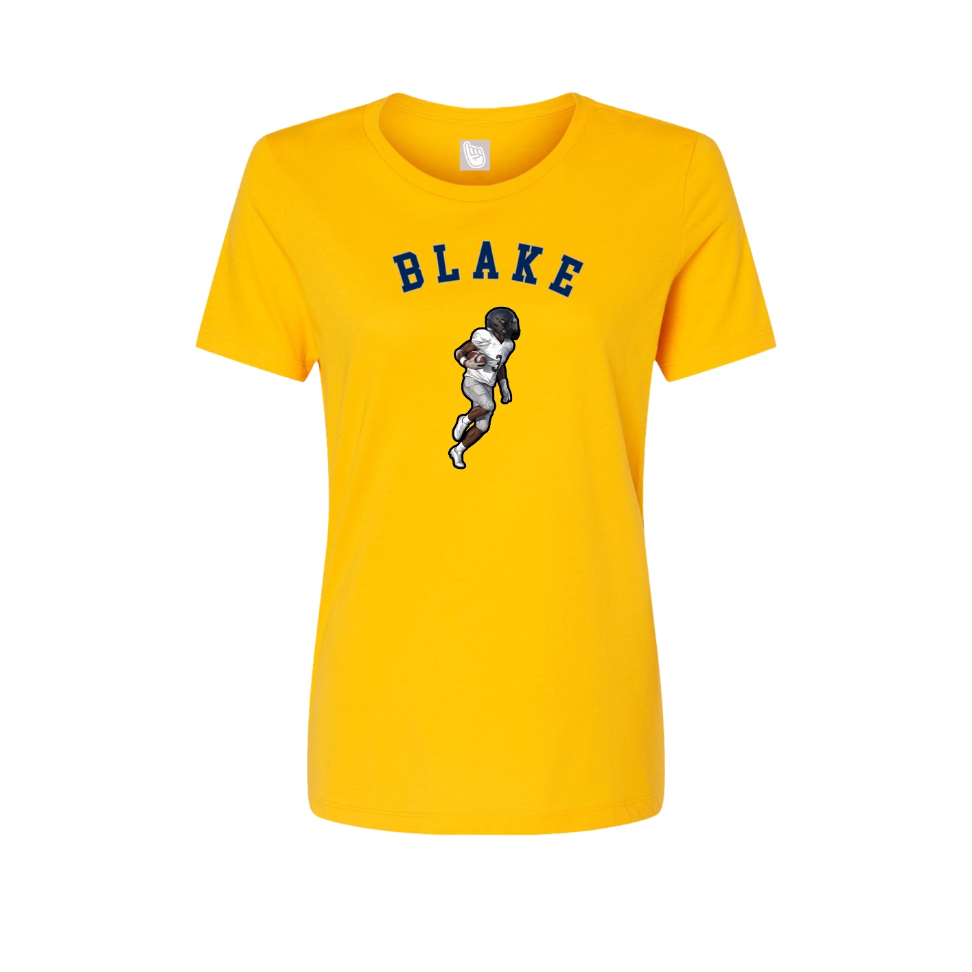 Fitted Women's Tee — Shirsey Arch in Gold