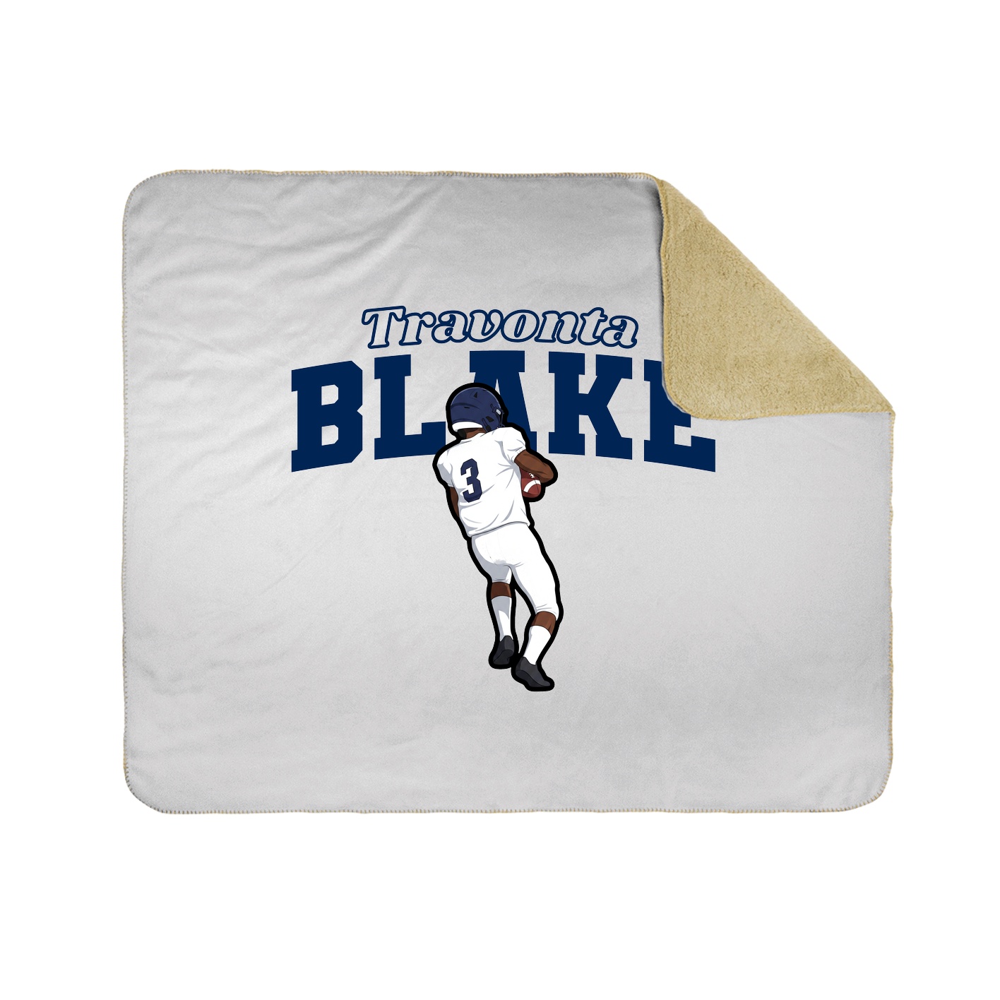 Throw Blanket — Name Arch in White