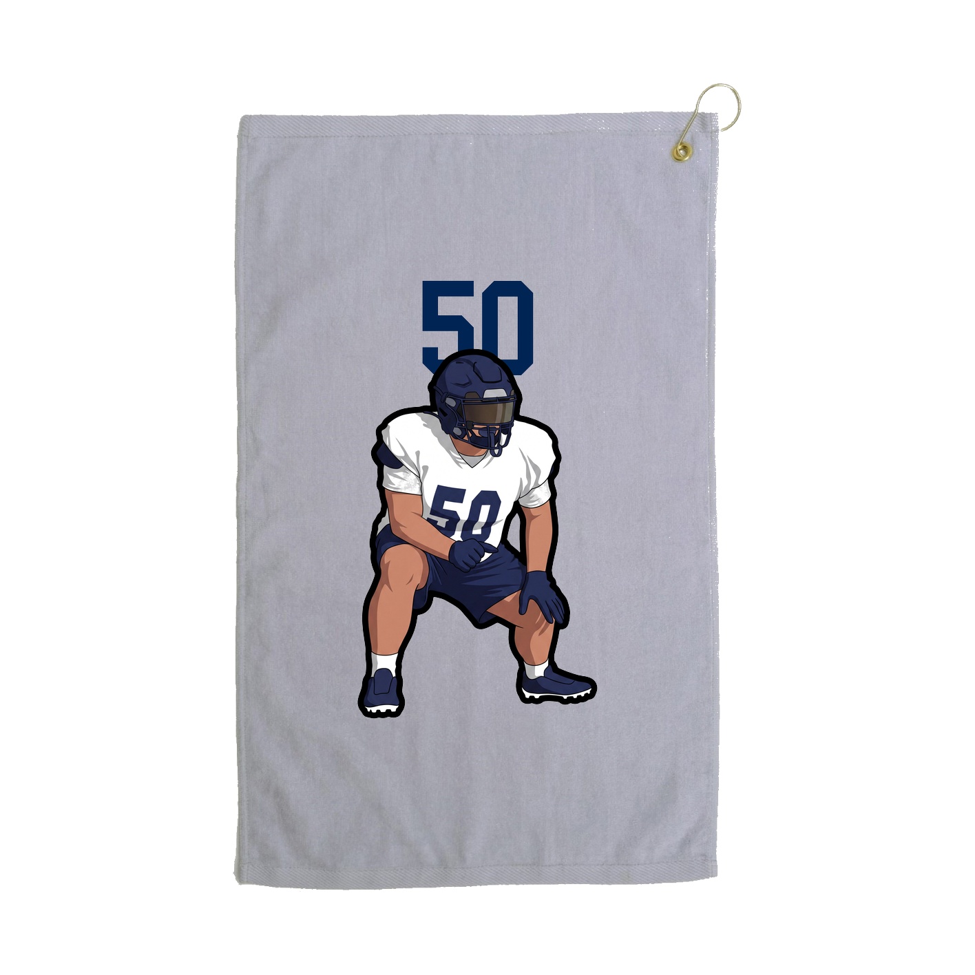 Golf Towel — Number Top in Grey