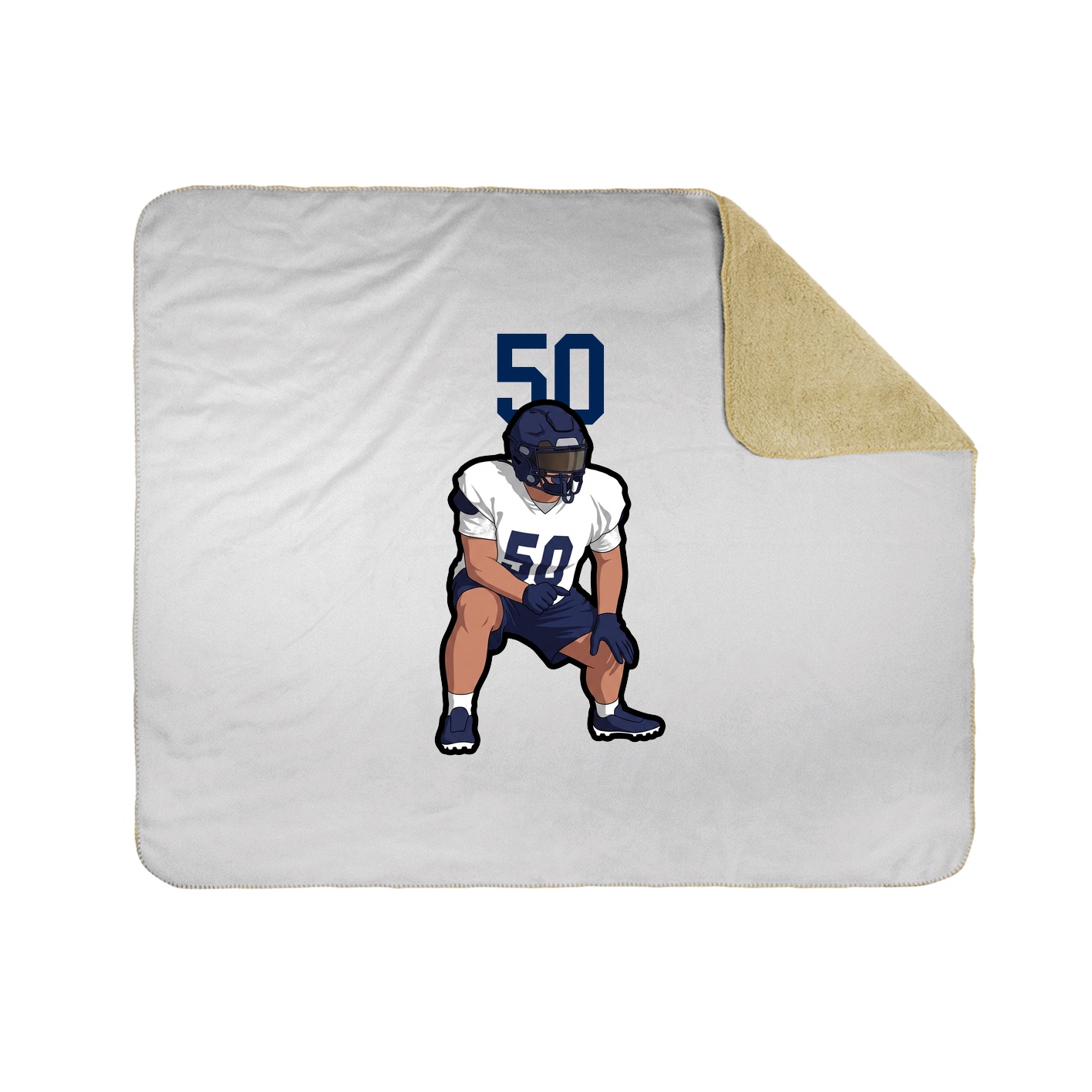 Throw Blanket — Number Top in White
