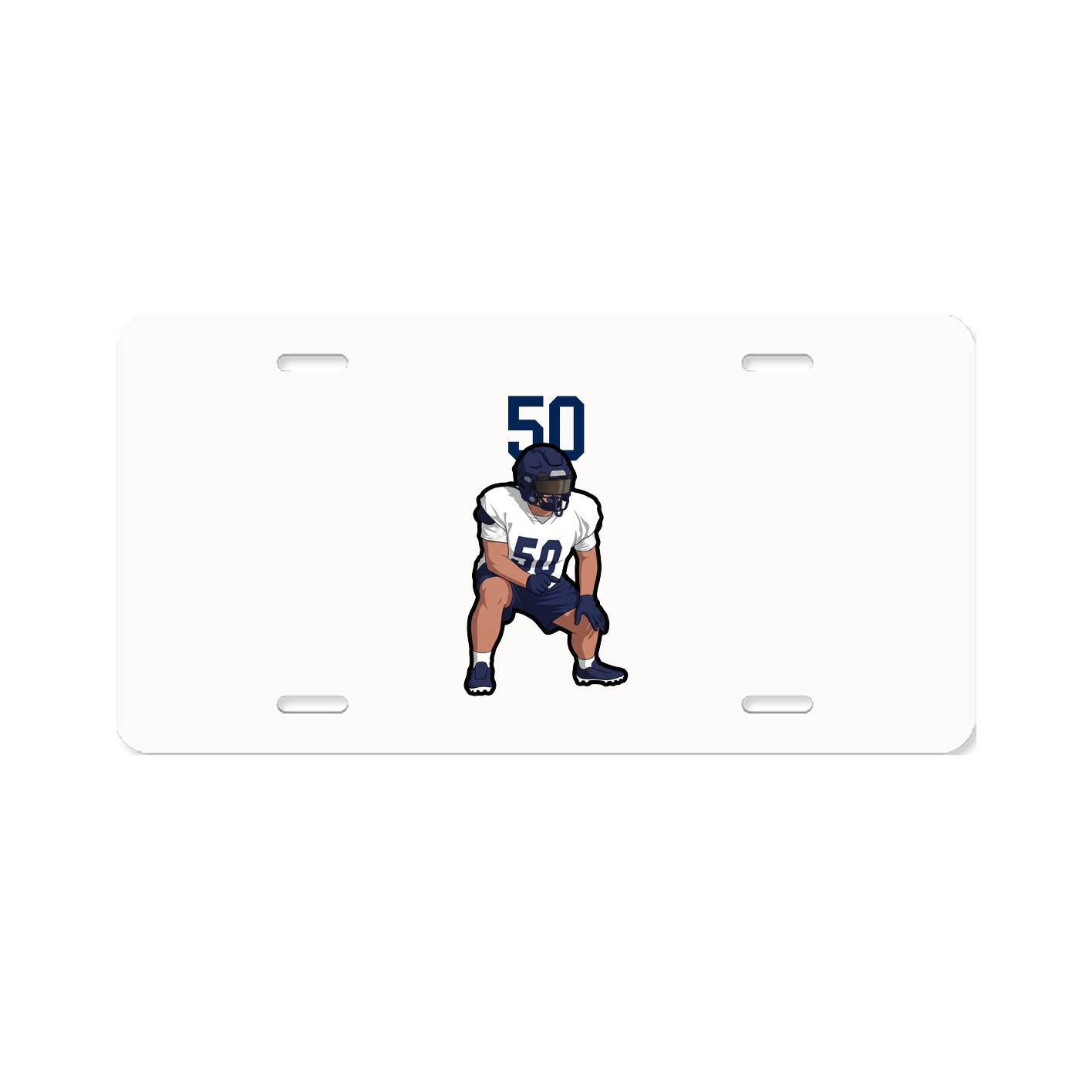 License Plate — Number Top in Classic