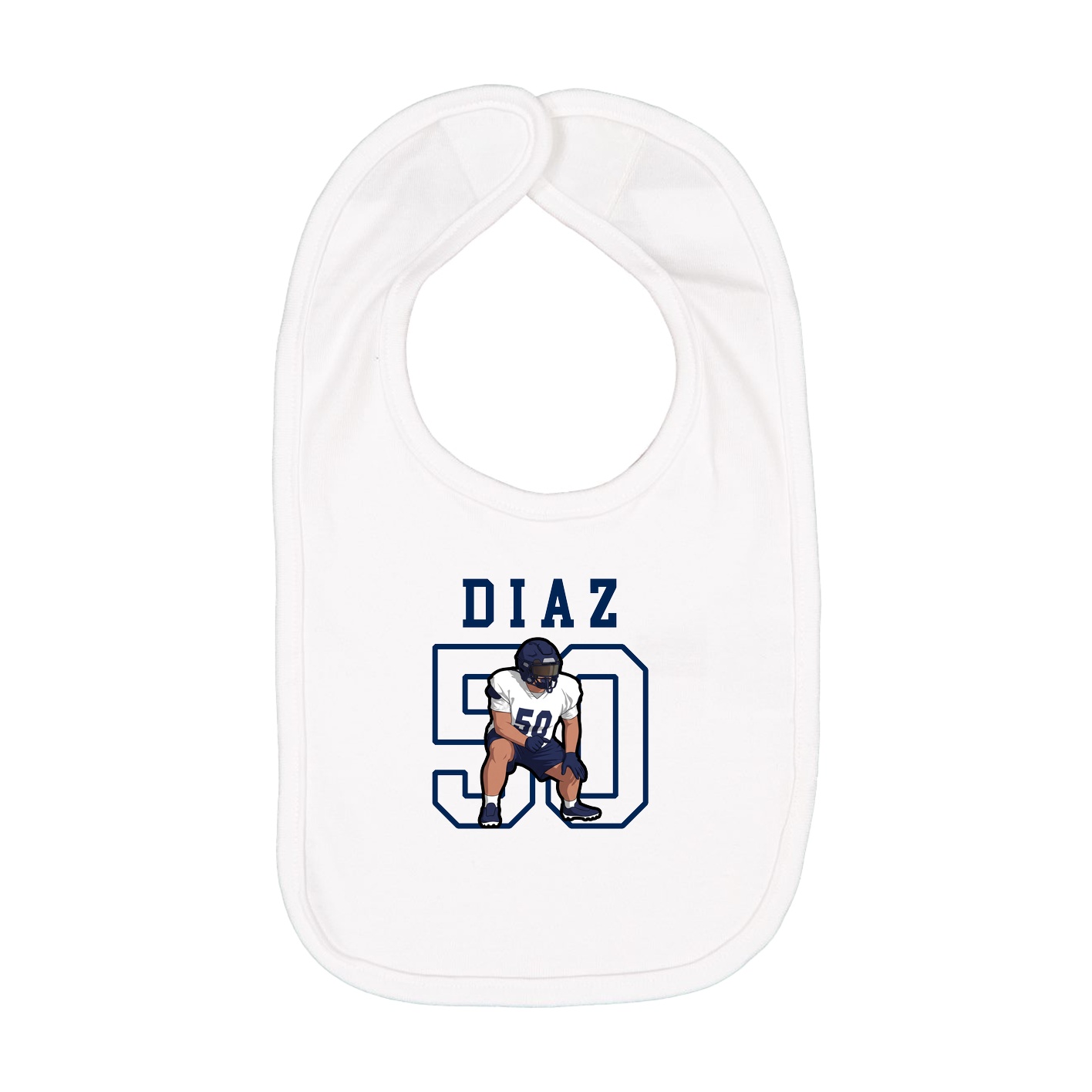Infant Bib — Shirsey in White
