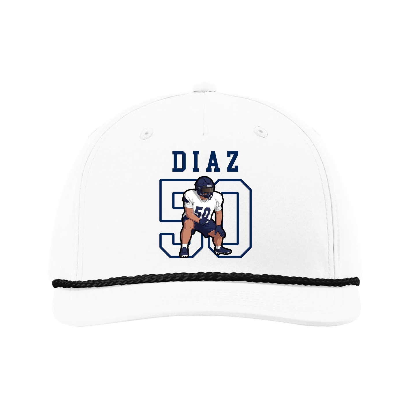 Five-Panel Classic Rope Cap — Shirsey in White