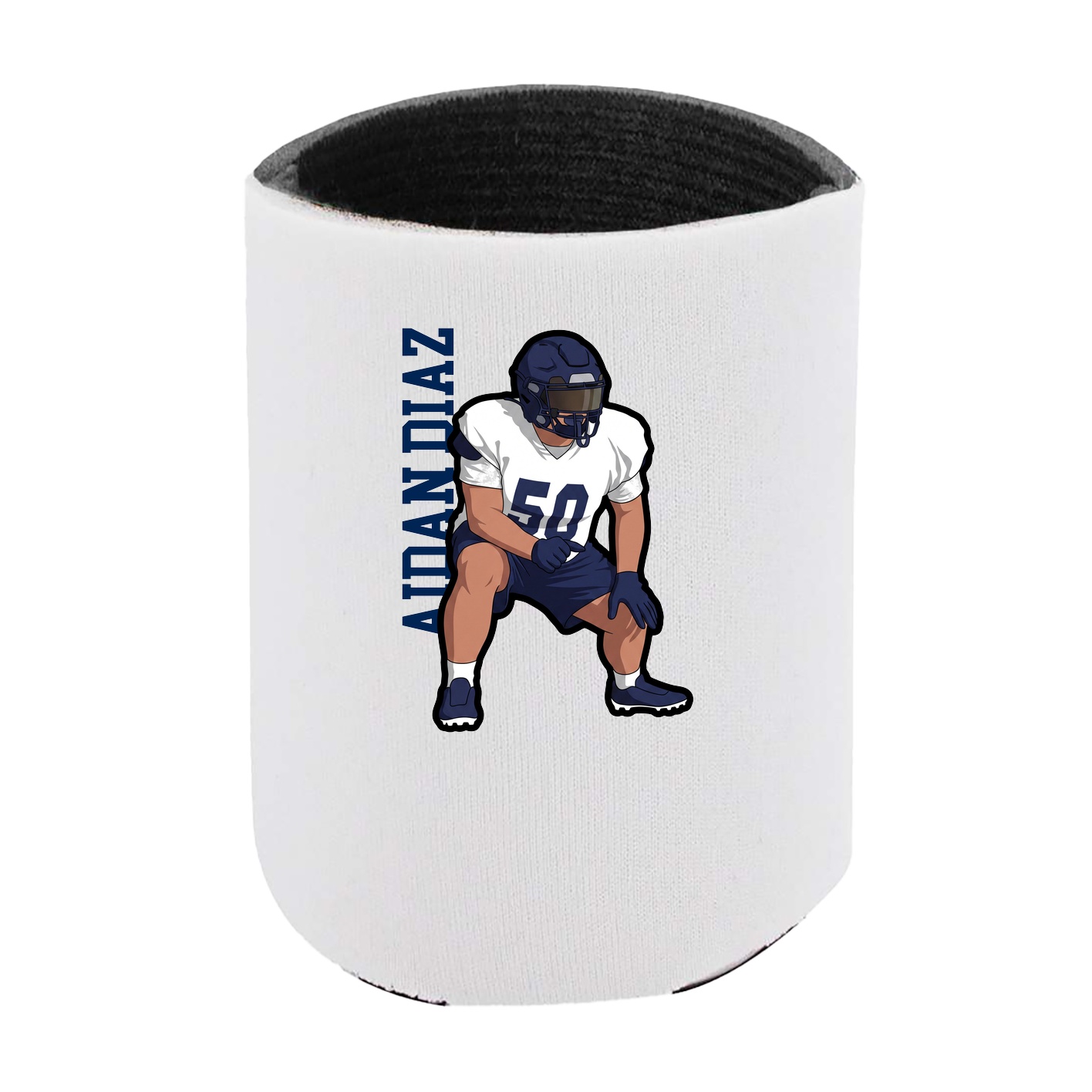 Can Holder — Name Vertical in White