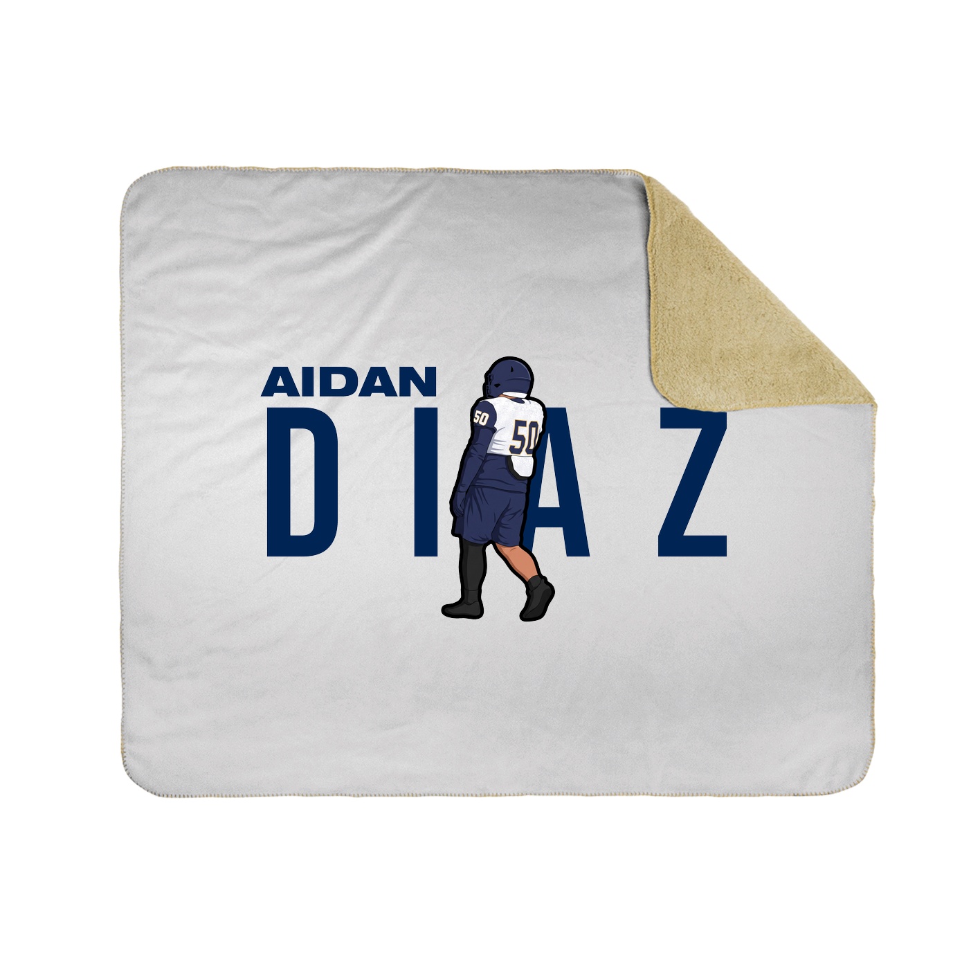 Throw Blanket — Player Name in White