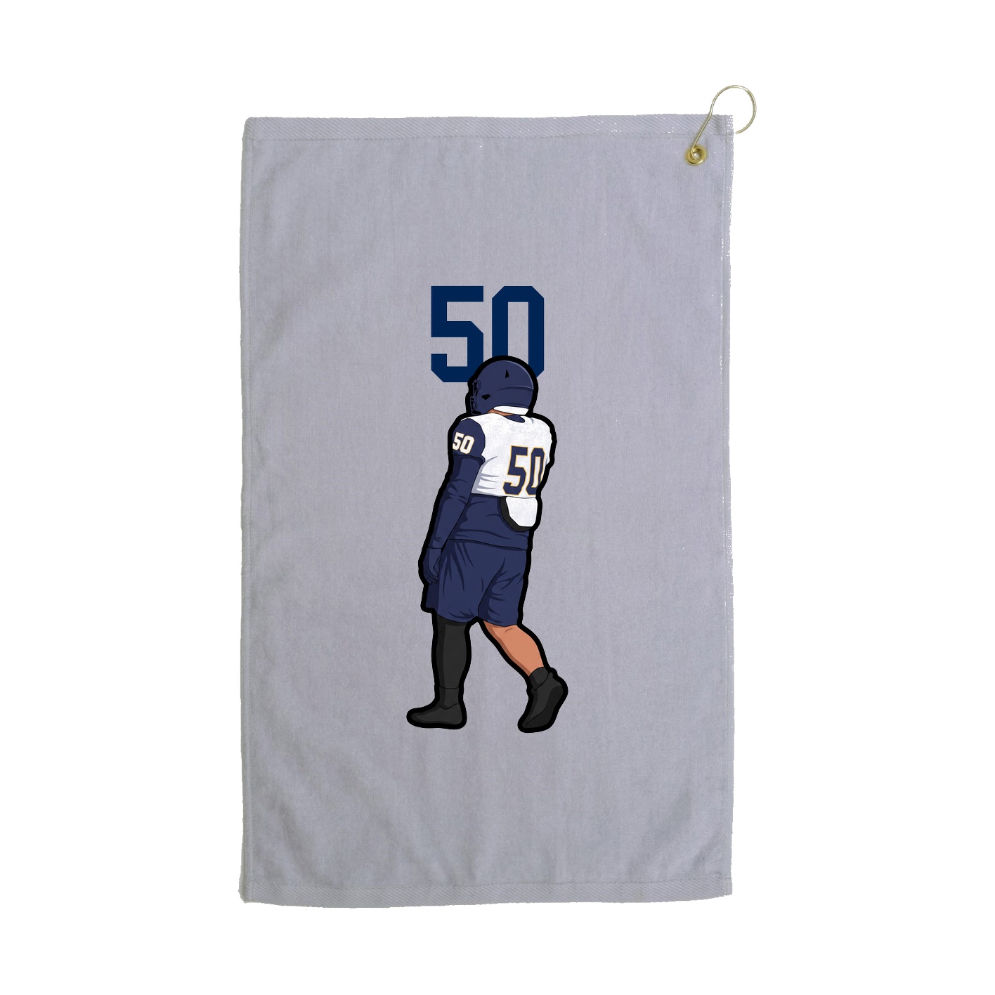 Golf Towel — Number Top in Grey