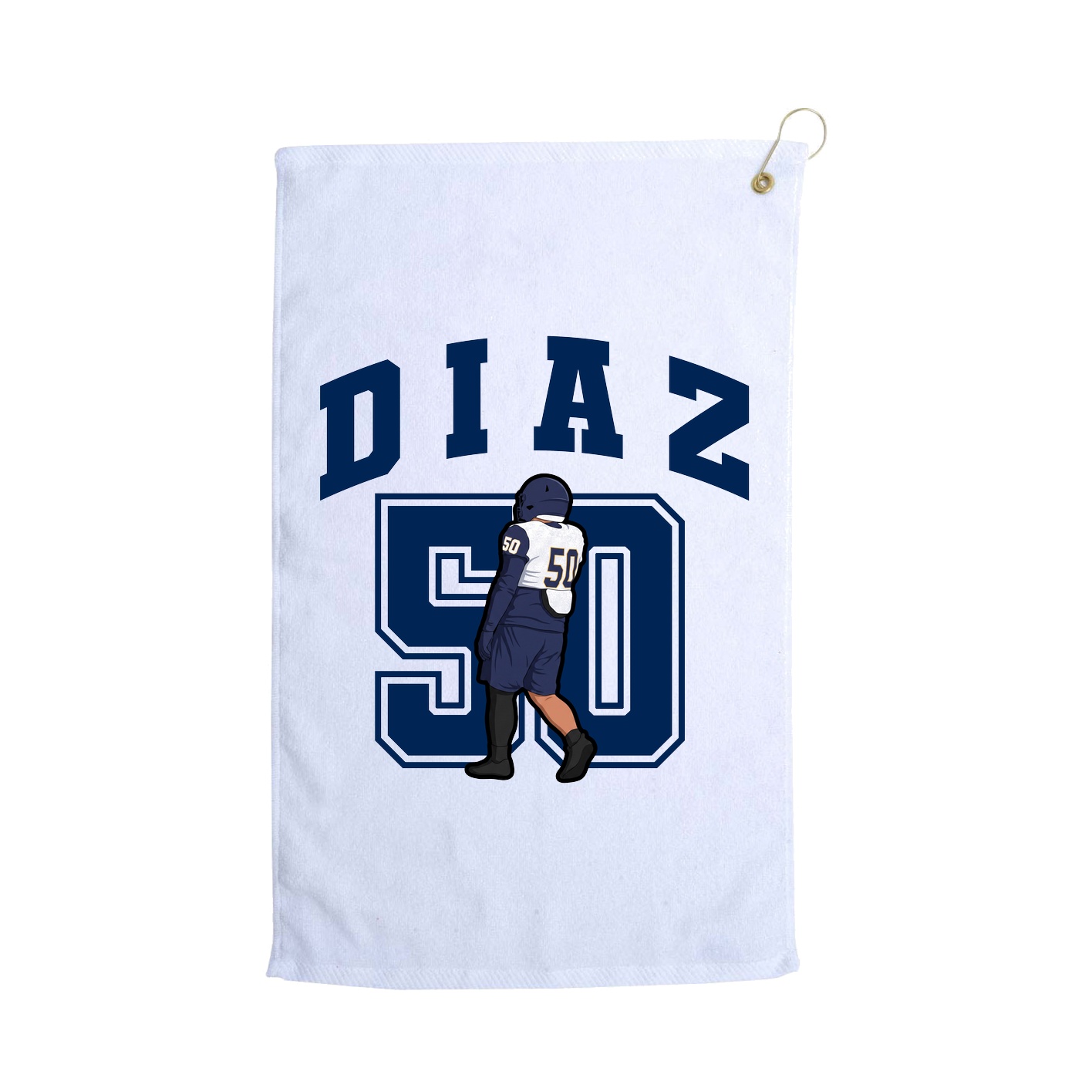 Golf Towel — Number in White