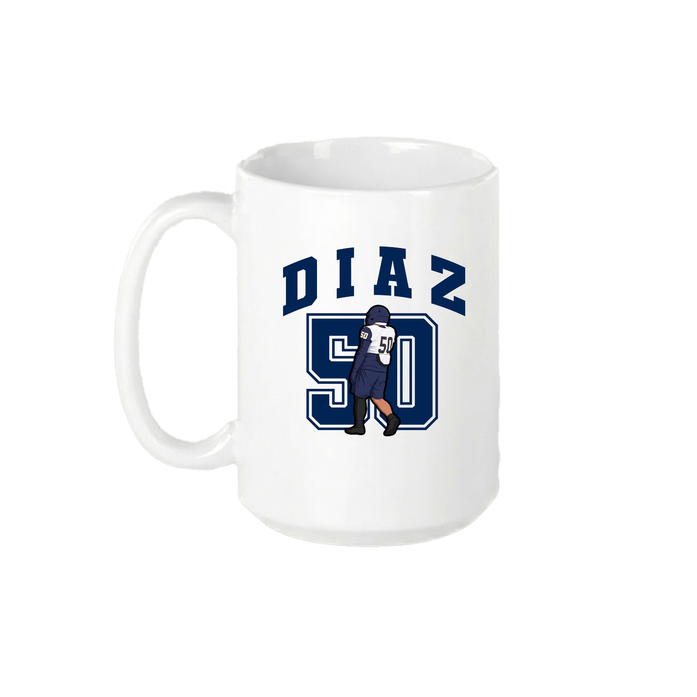 15oz Coffee Mug — Number in White