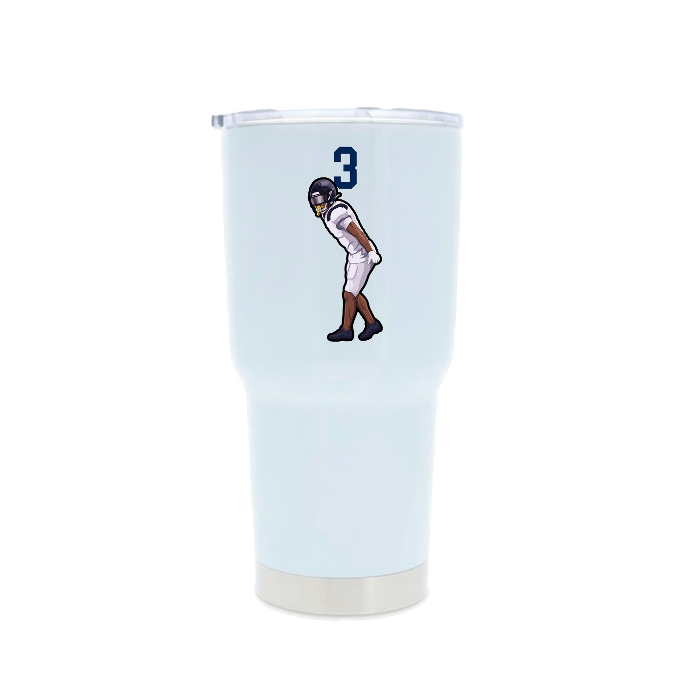 30oz Stainless Steel Tumbler — Number Top in White