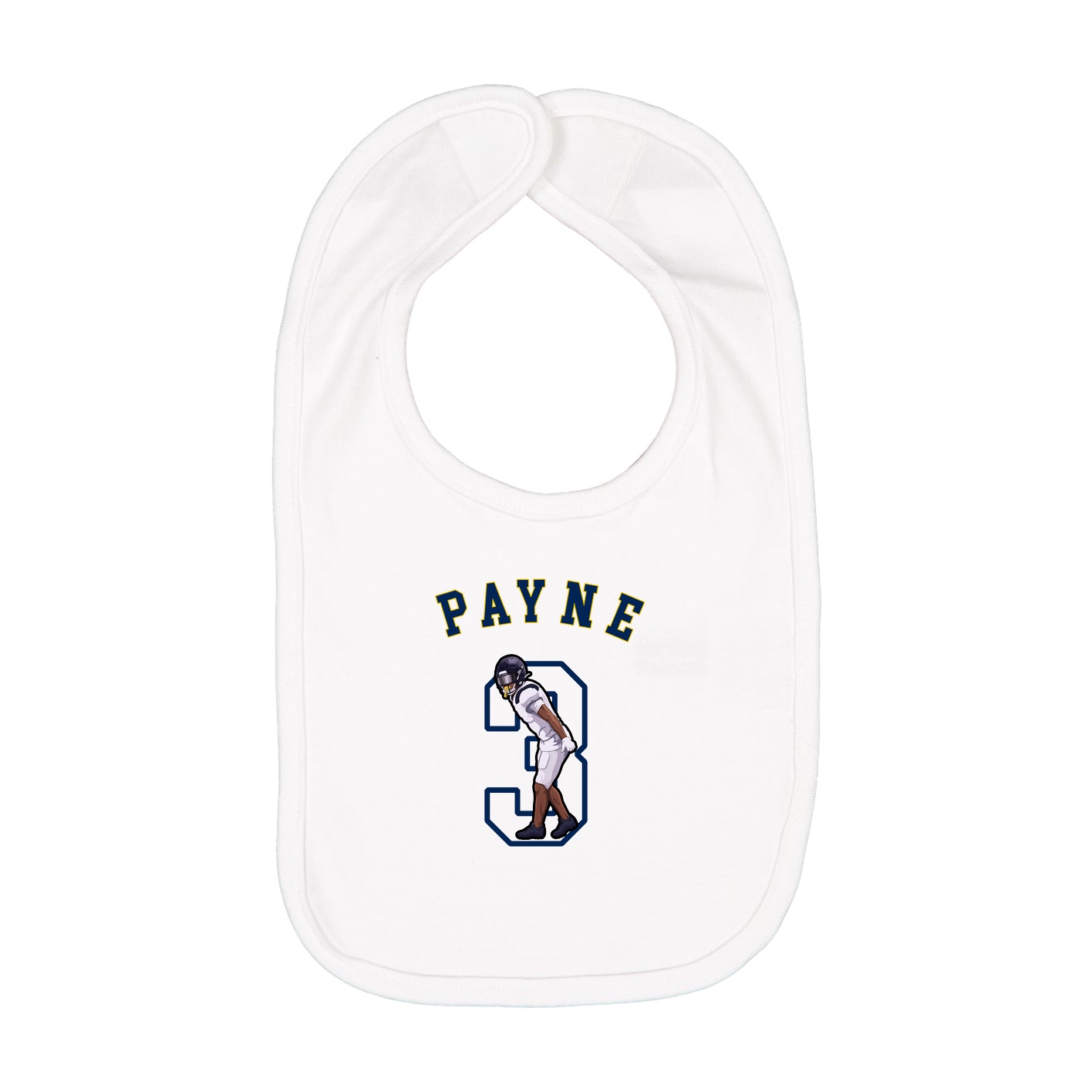 Infant Bib — Shirsey Arch in White