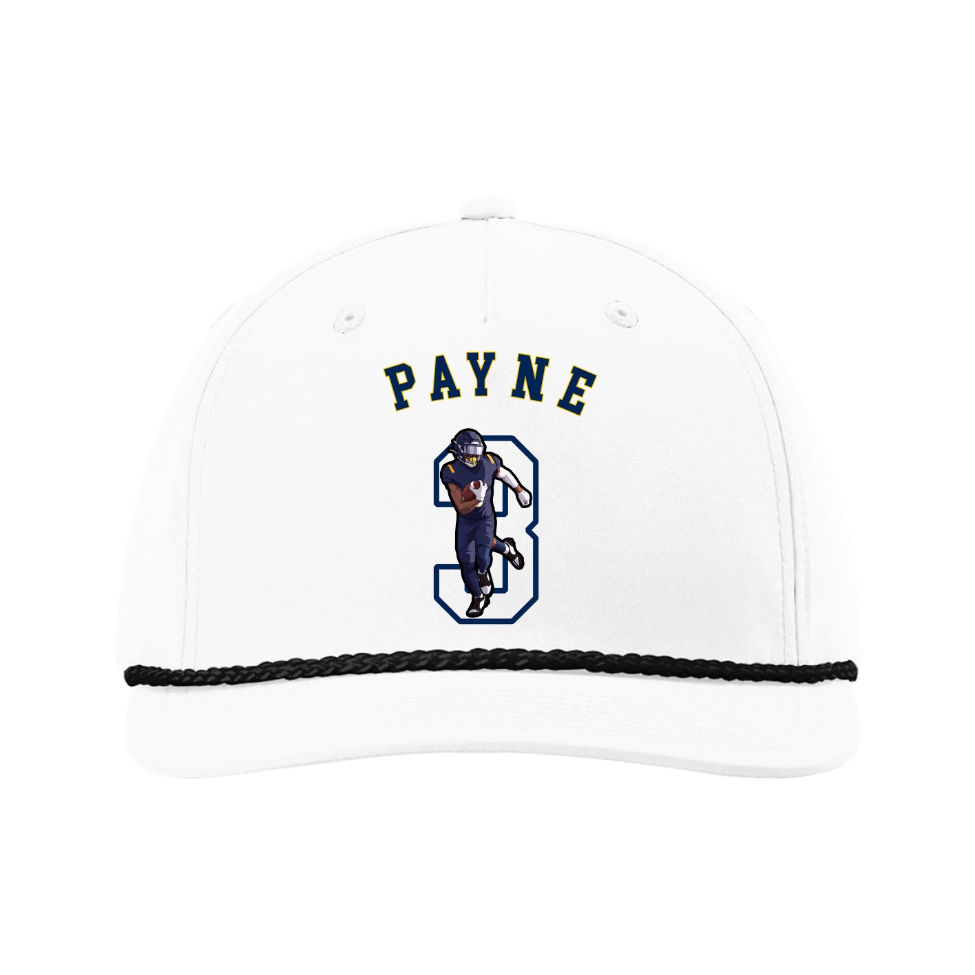 Five-Panel Classic Rope Cap — Shirsey Arch in White
