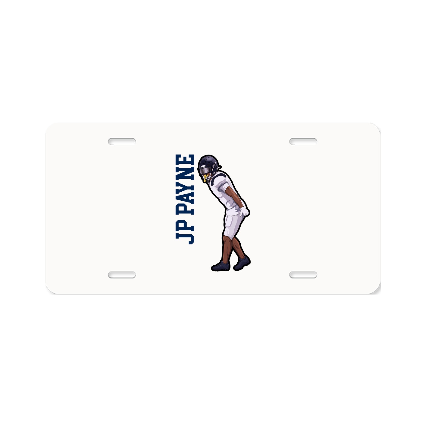 License Plate — Name Vertical in Classic