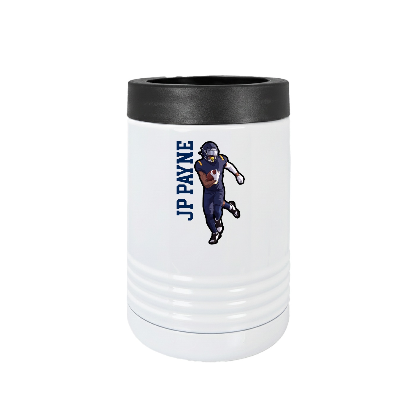 Beverage Holder — Name Vertical in White