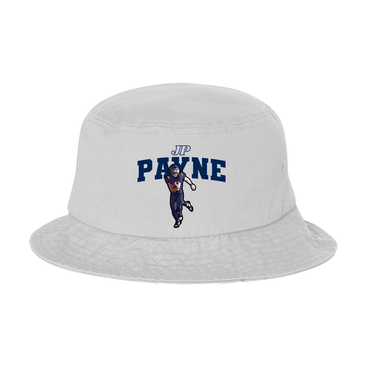 Bucket Cap — Name Arch in White
