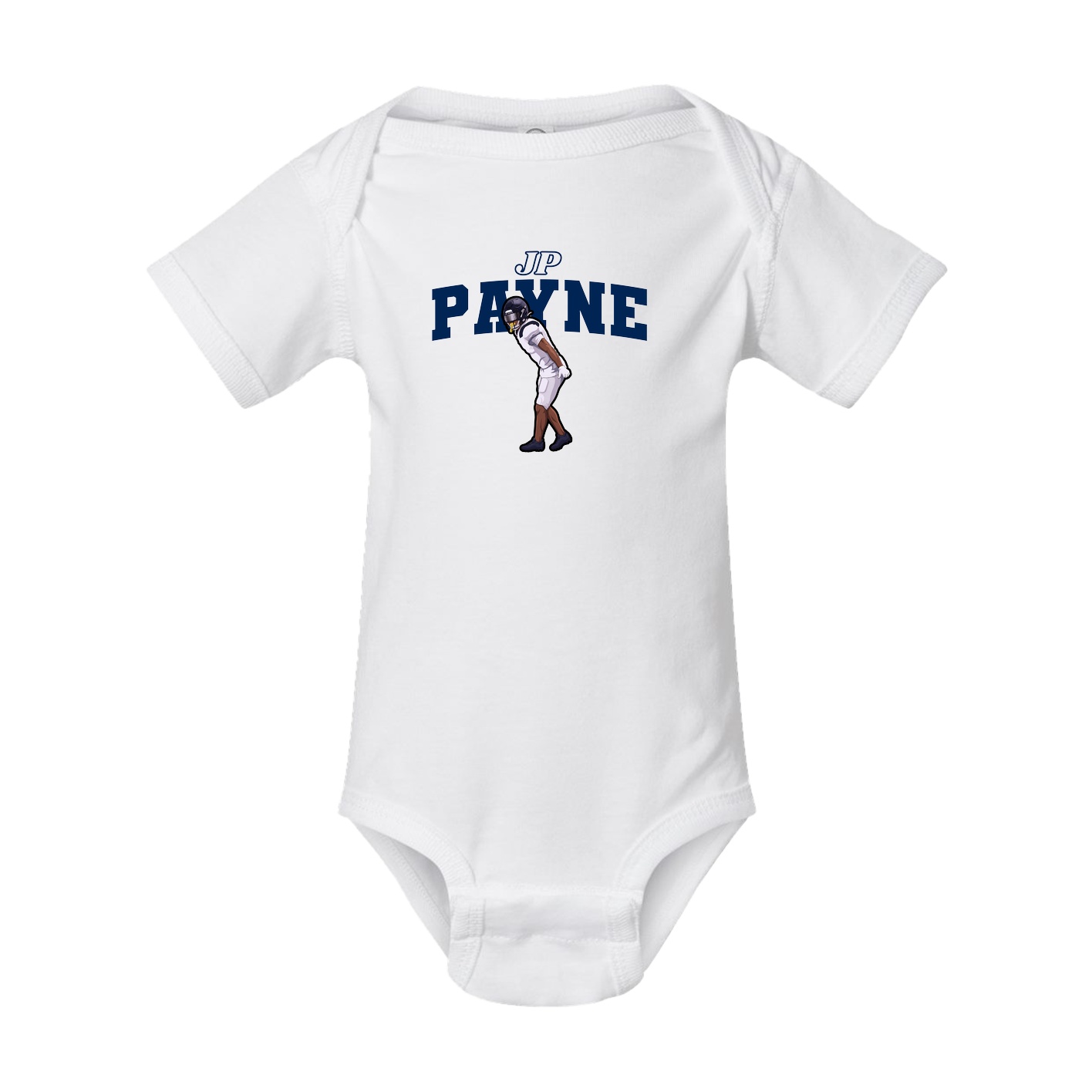 Baby Onesie — Name Arch in White
