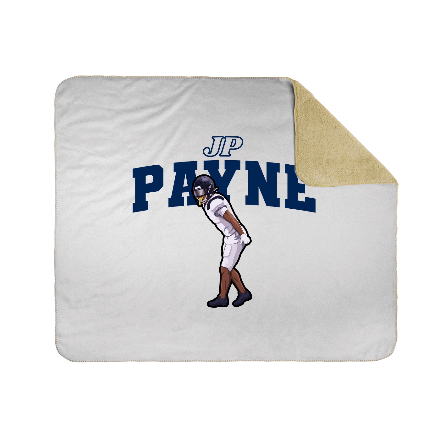 Throw Blanket — Name Arch in White