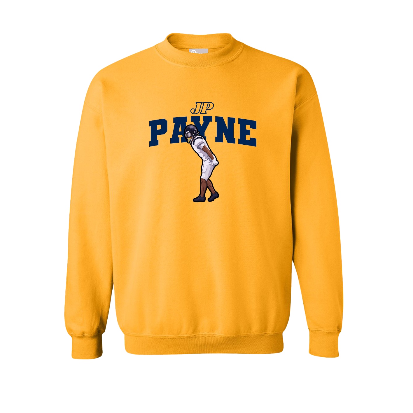 Fleece Crew — Name Arch in Gold