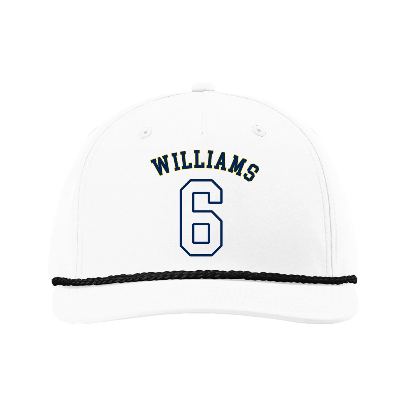 Five-Panel Classic Rope Cap — Shirsey Arch in White