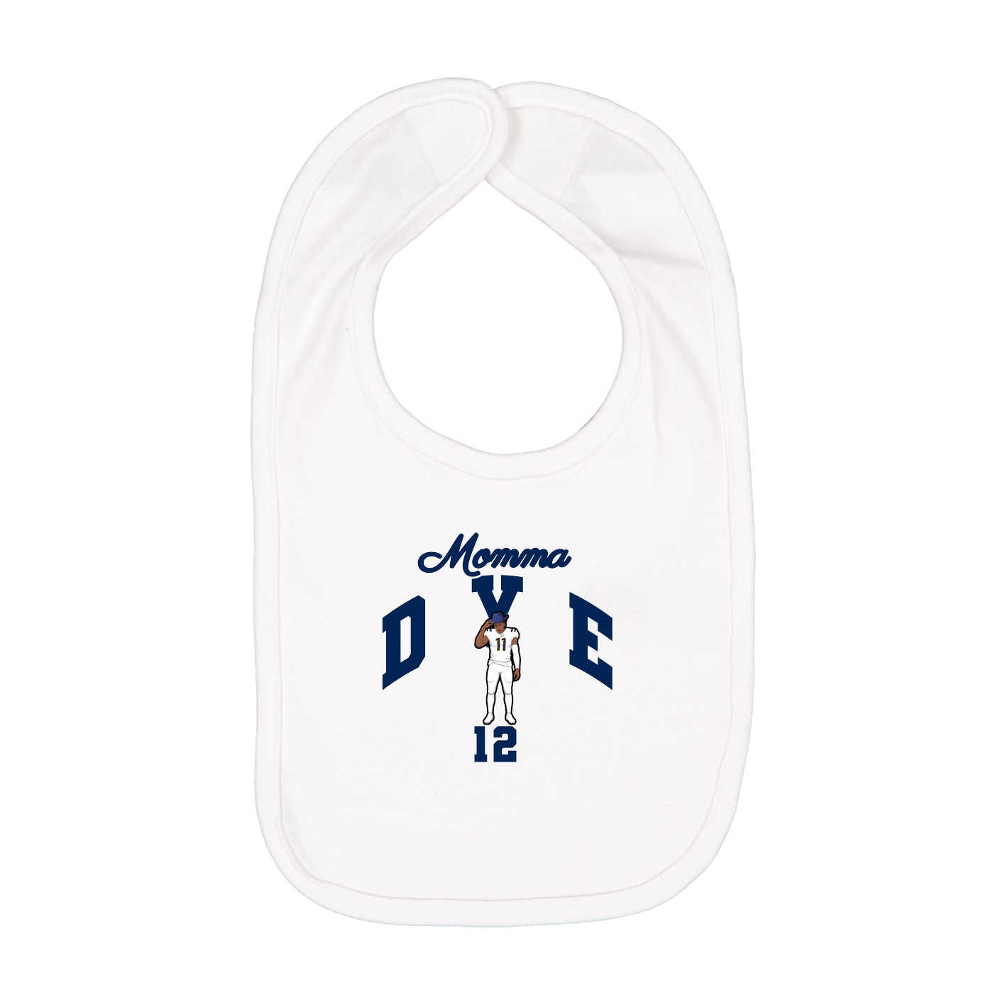Infant Bib — Mothers Day Arch in White
