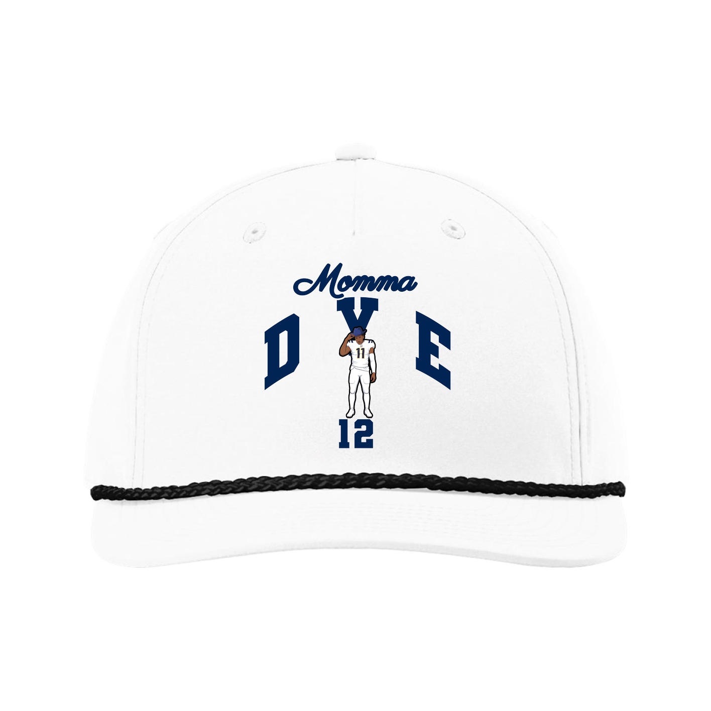 Five-Panel Classic Rope Cap — Mothers Day Arch in White