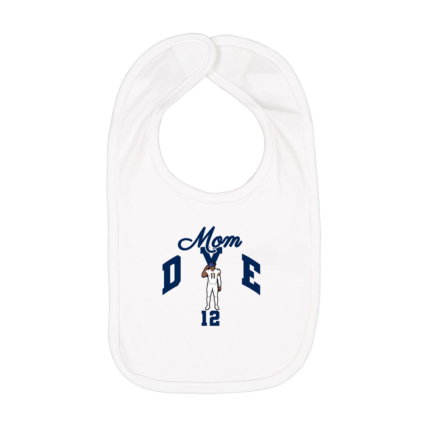 Infant Bib — Mothers Day Arch in White