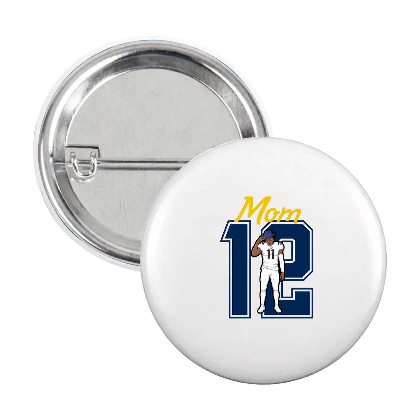 Game Day Button — Mothers Day Shirsey in White