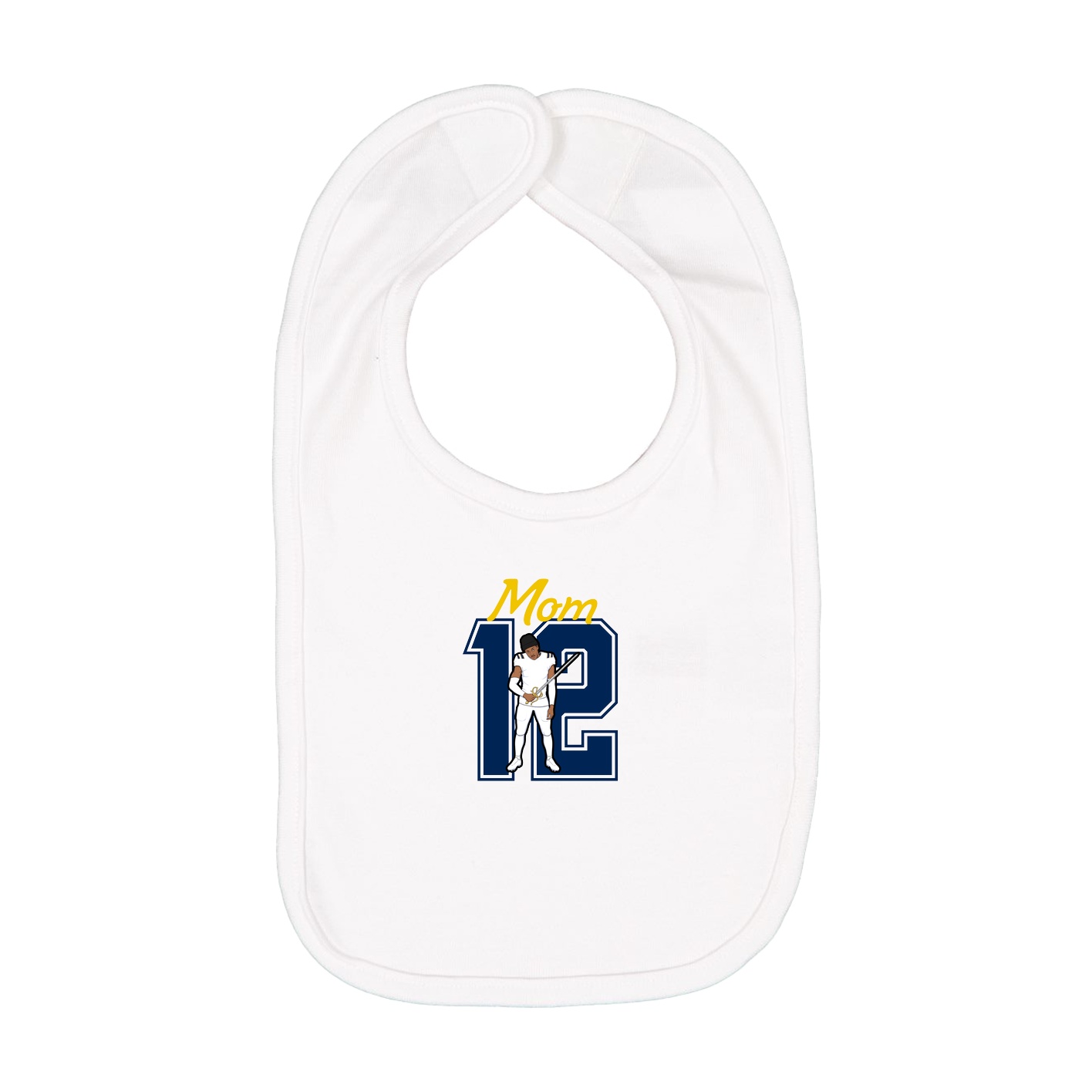 Infant Bib — Mothers Day Shirsey in White