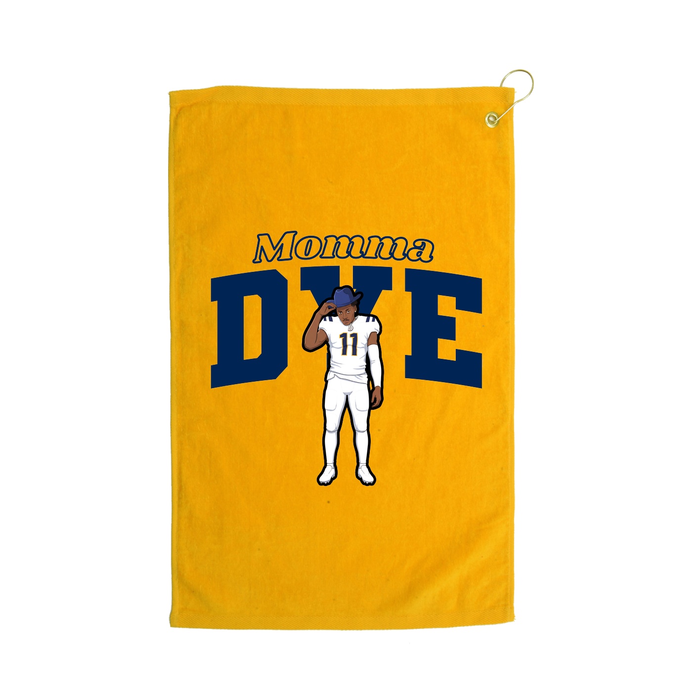 Golf Towel — Mothers Day Block in Gold