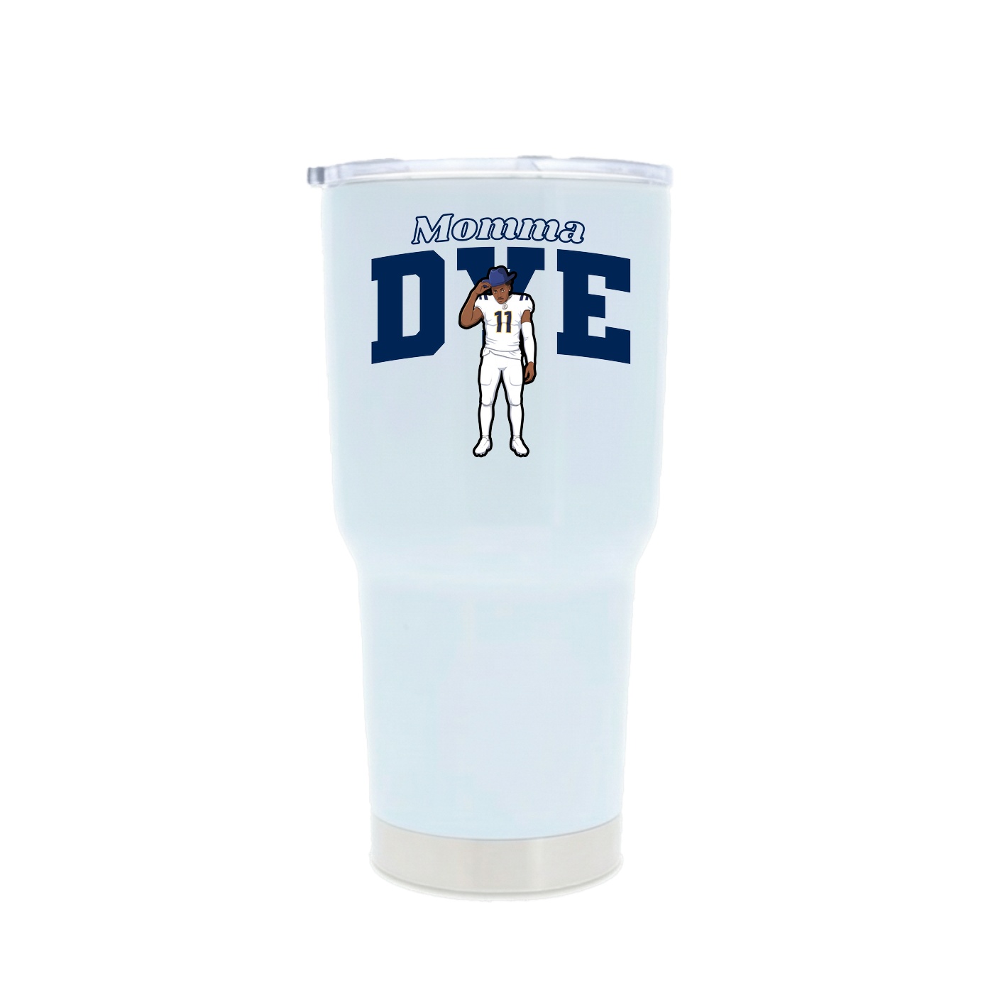 30oz Stainless Steel Tumbler — Mothers Day Block in White