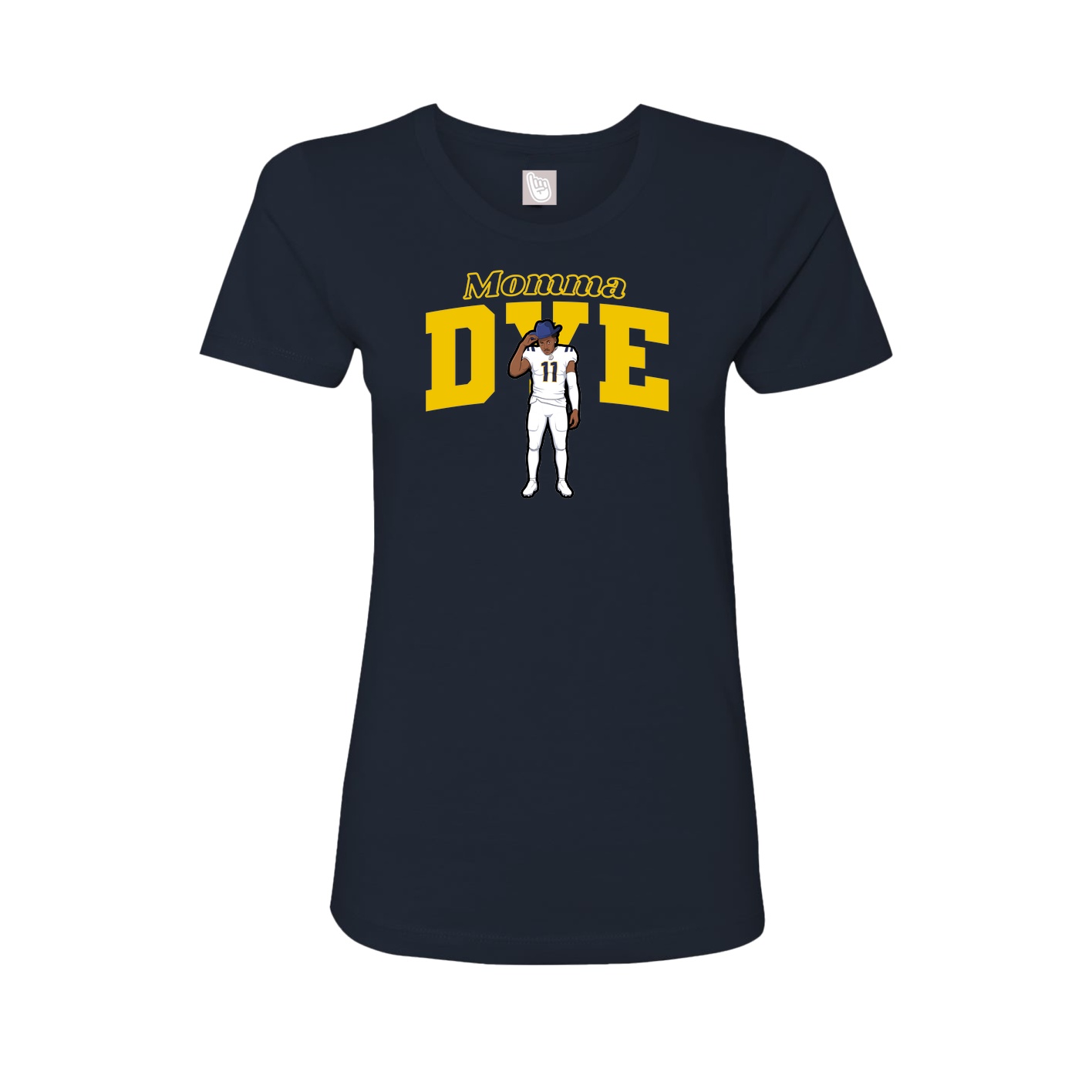 Womens Tee — Mothers Day Block in Navy