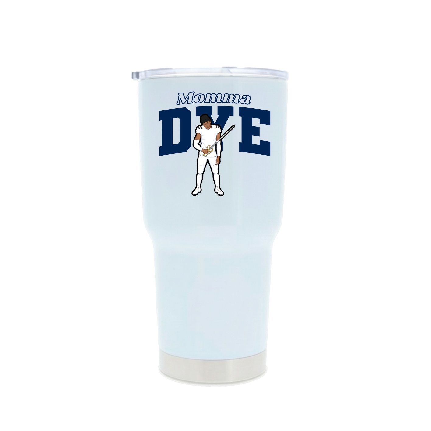 30oz Stainless Steel Tumbler — Mothers Day Block in White
