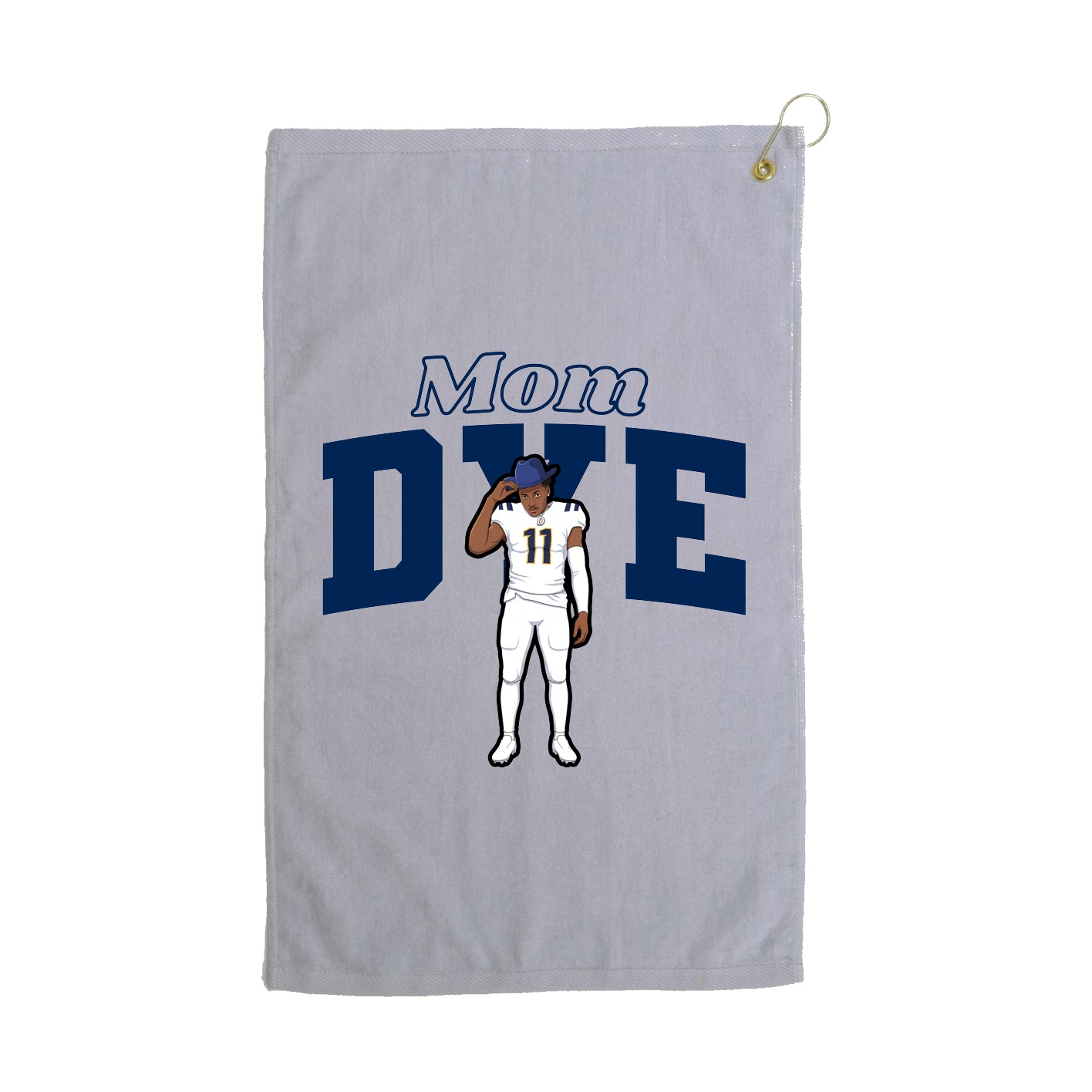 Golf Towel — Mothers Day Block in Grey